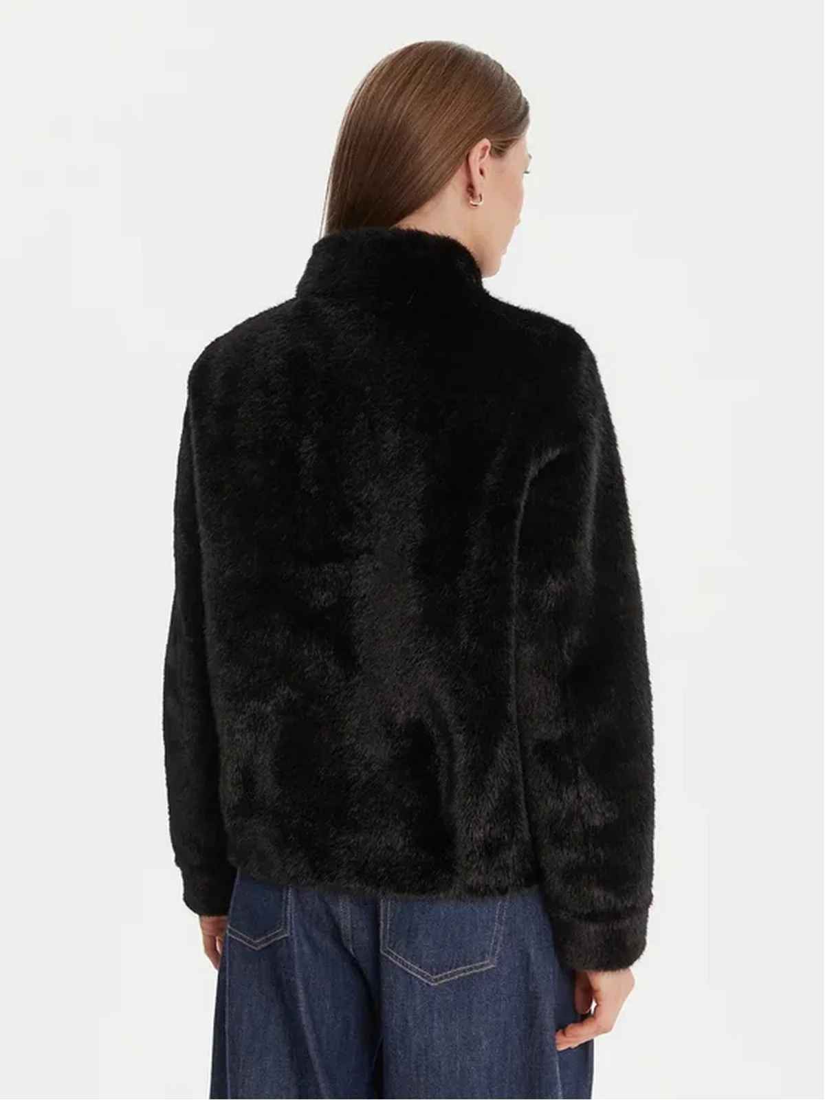GUESS Pelliccia Donna LUNA FAUX FUR JACKET W5BL64 W3920 JBLK Jet Black A996 - Image 3