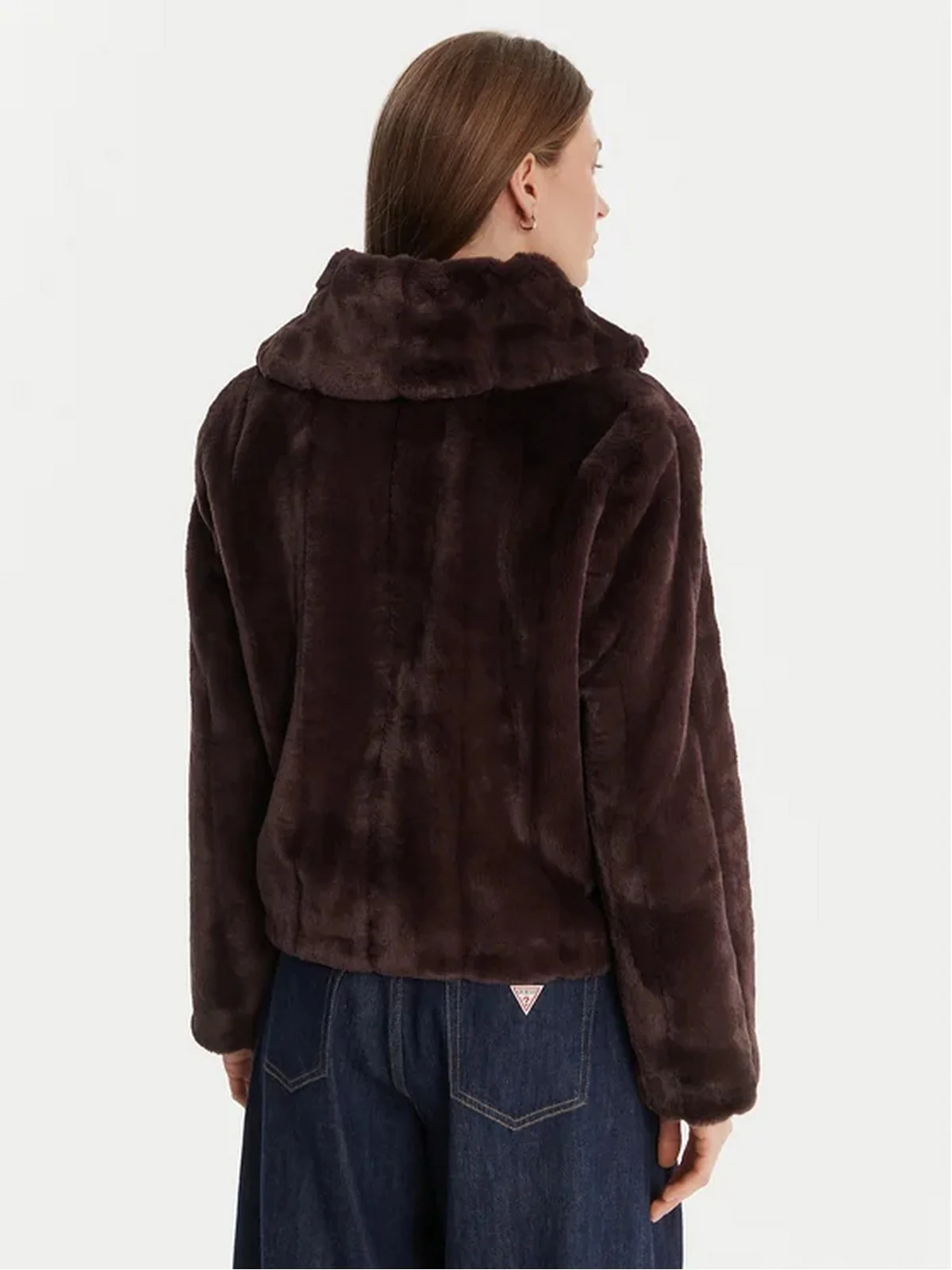 GUESS Pelliccia Donna NEW SOPHY JACKET W0BL0N WDCH0 A11R COLD BREW - Image 3