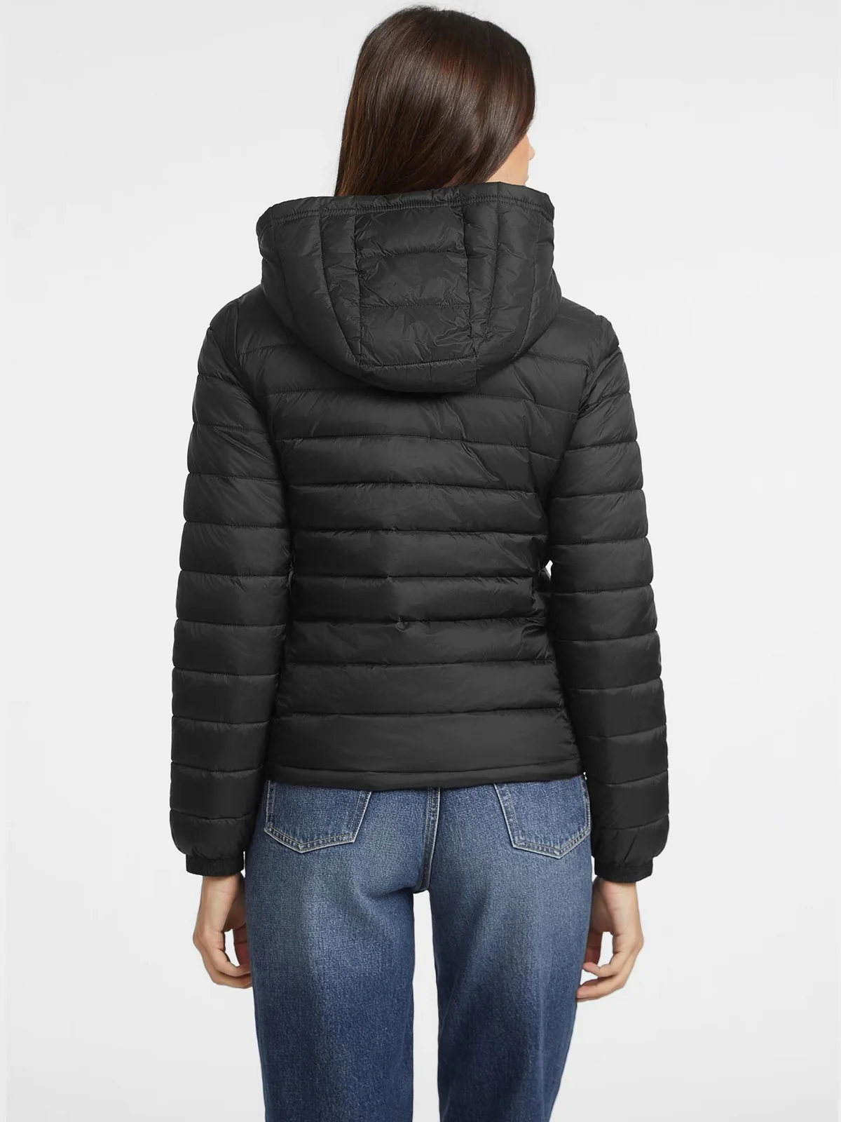 GUESS Piumino Donna GJ HOODED PUFFER W4YL00 WG922 JBLK Nero - Image 3