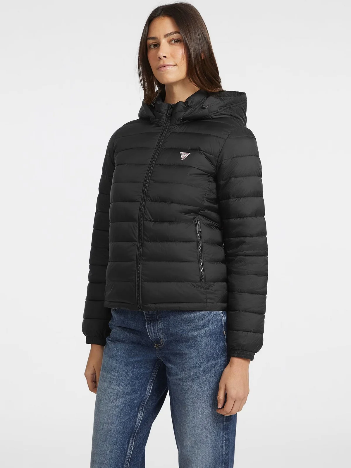 GUESS Piumino Donna GJ HOODED PUFFER W4YL00 WG922 JBLK Nero - Image 5