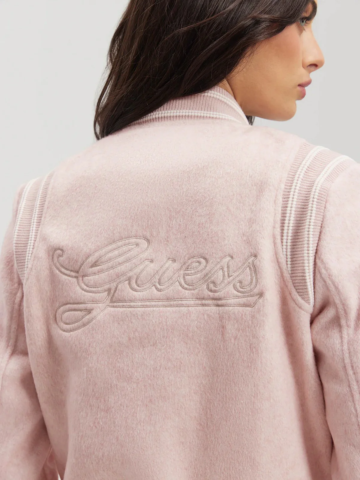 GUESS Piumino Donna GLORIA LOGO BOMBER W4RL45 WFWS2 PSDM Rosa - Image 6