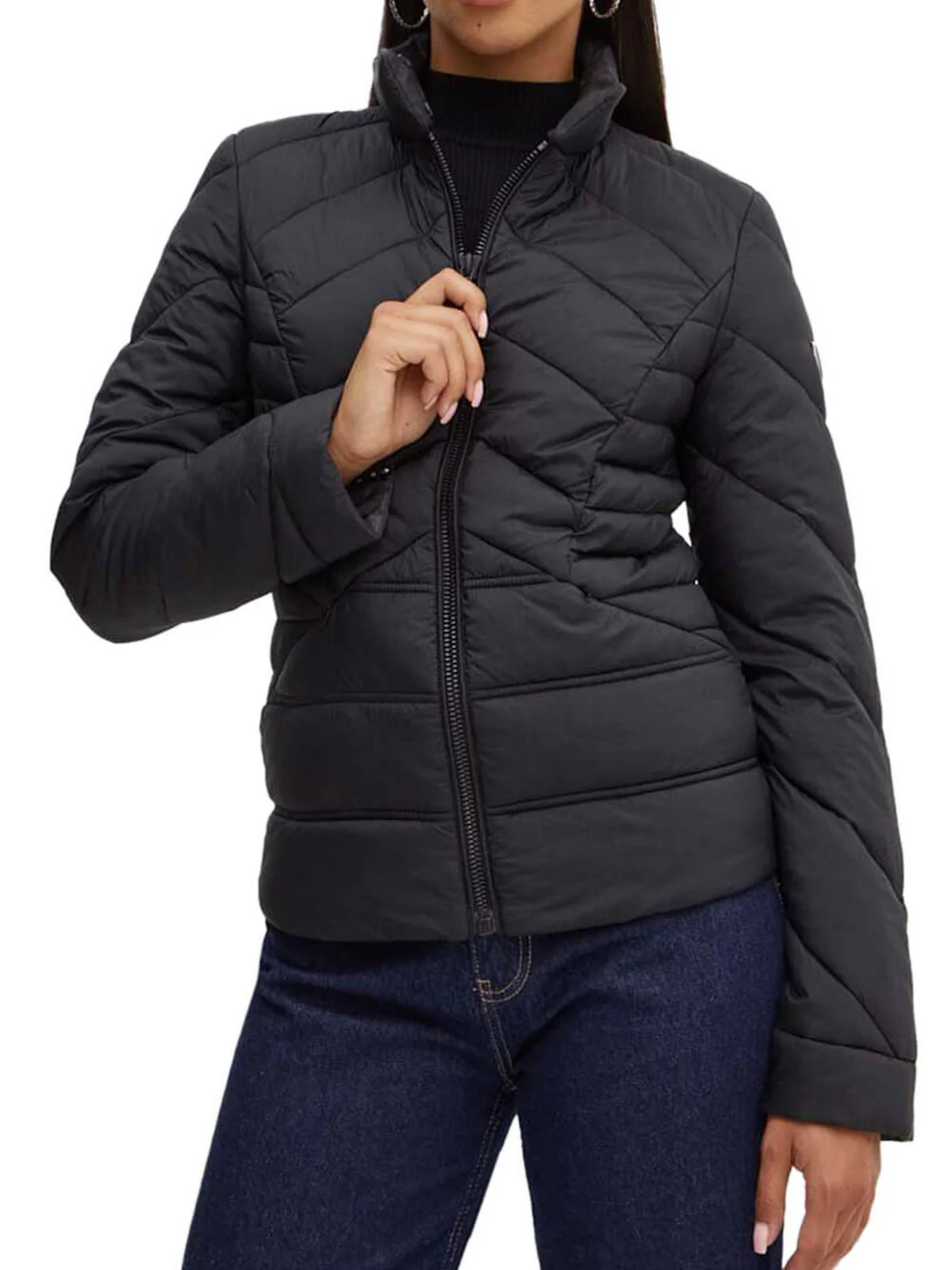 GUESS Piumino Donna LS JULIANE PUFFER W4YL39 WGAE2 JBLK Nero - Image 2