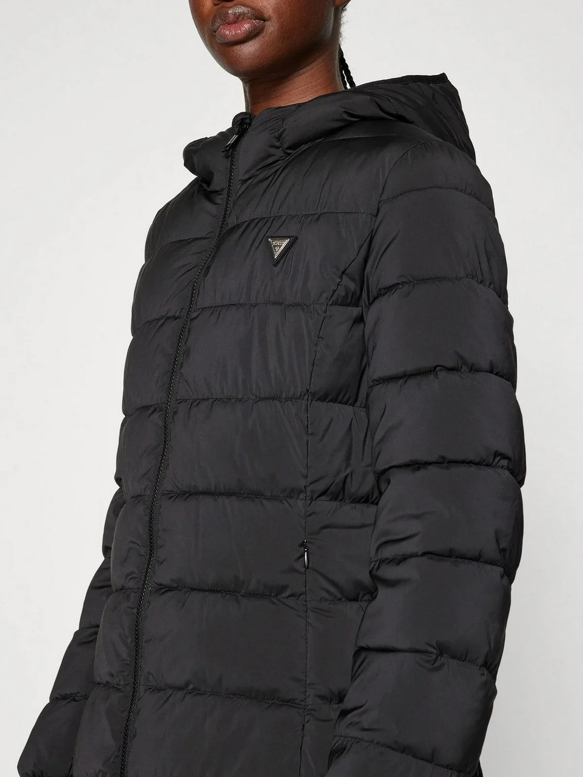 GUESS Piumino Donna NEW ALETA LONG PUFFER JACKET V4YL05 WF3X0 JBLK Jet Black A996 - Image 4