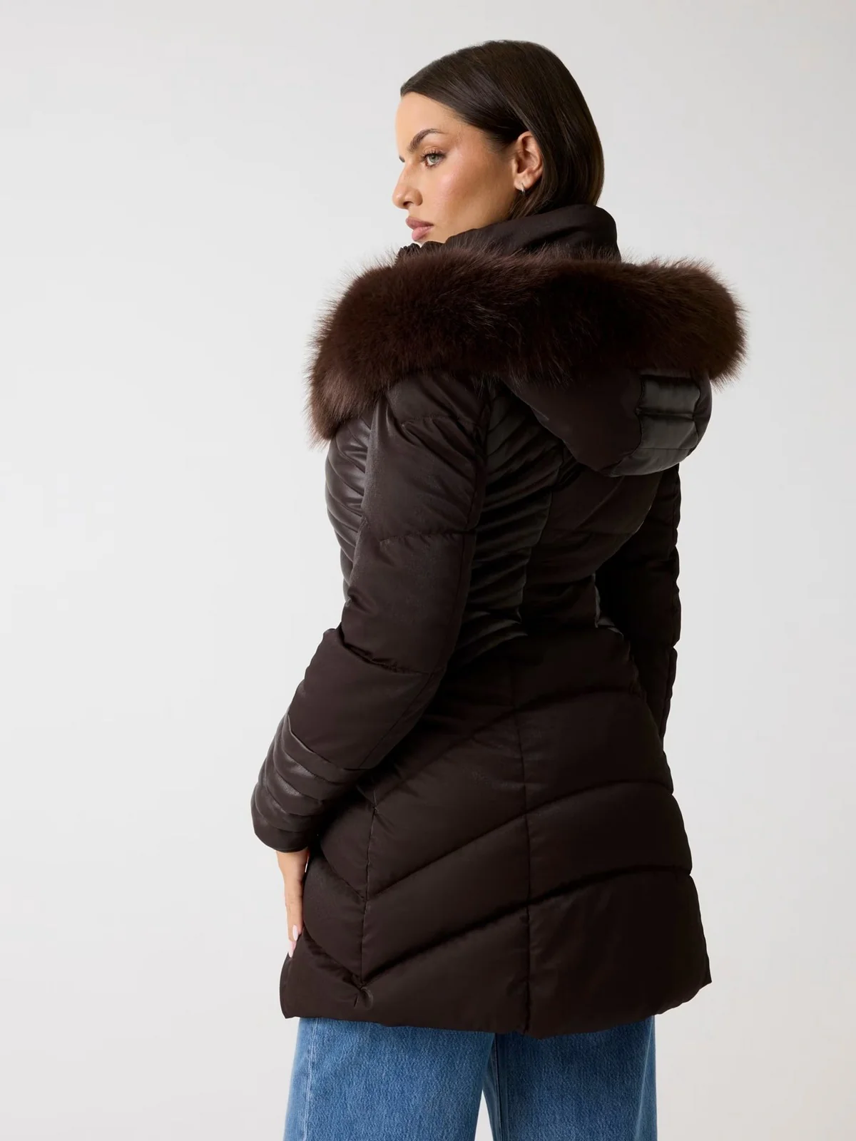 GUESS Piumino Donna NEW OXANA JACKET W4BL61 WGLZ0 G1EB REGAL BROWN - Image 4