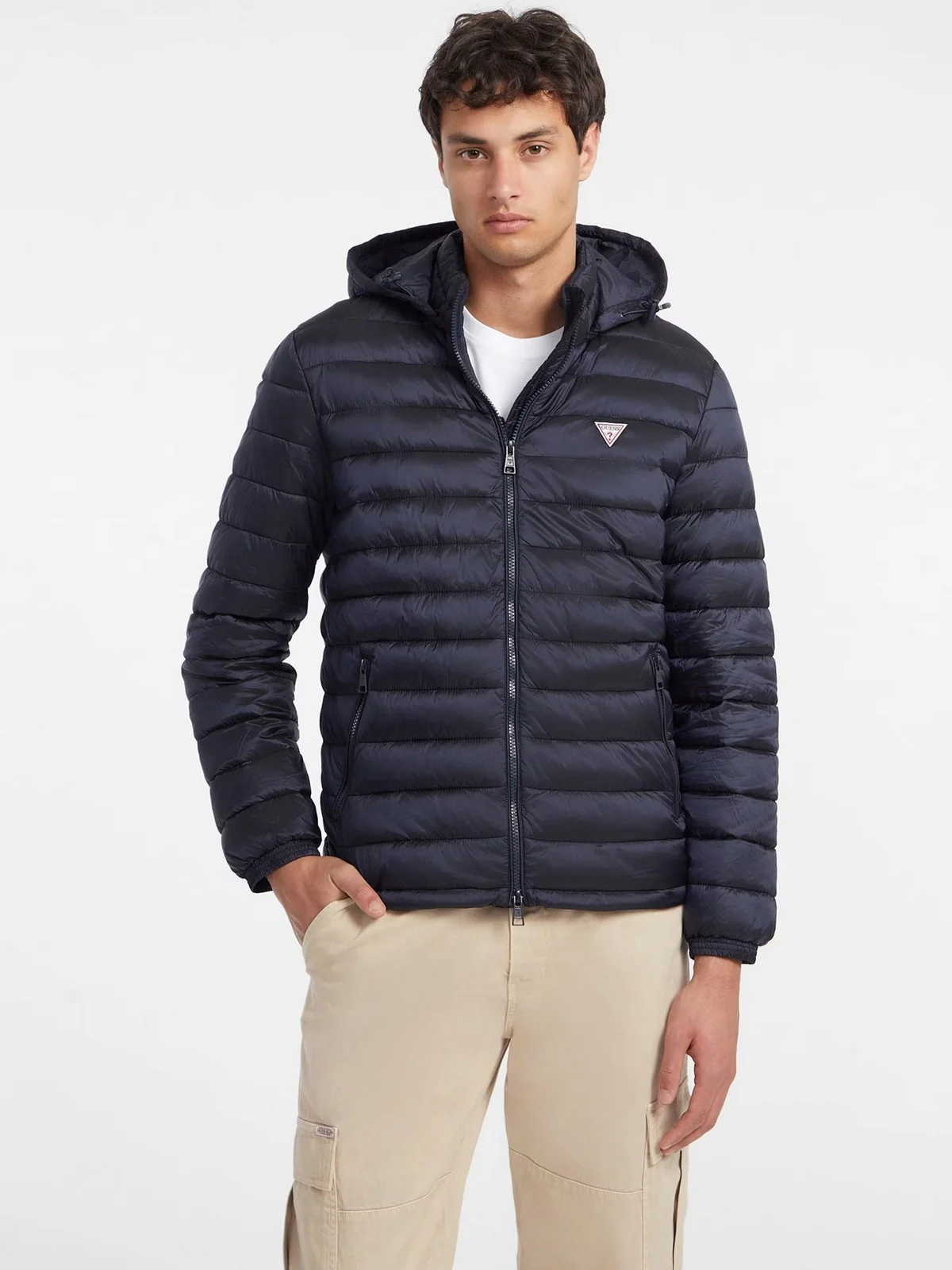 GUESS Piumino Uomo GJ HOODED PUFFER M4YL99 WG922 A71W Blu - Image 2