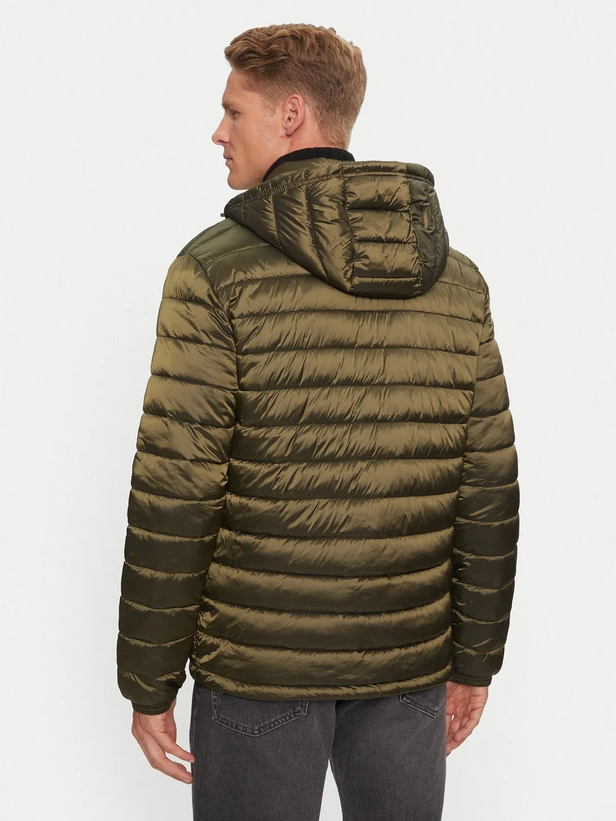GUESS Piumino Uomo GJ HOODED PUFFER M4YL99 WG922 G8EV Verde - Image 3