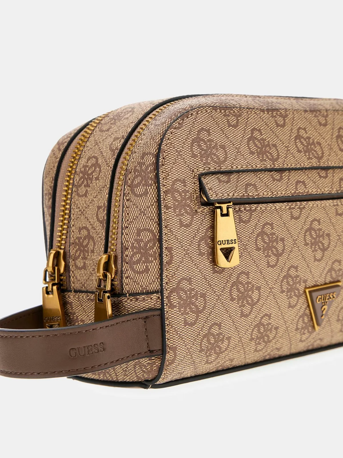 GUESS Pochette Uomo MILANO SMALL NECESSAIRE PMMILO P5461 BBO BEIGE BROWN - Image 3