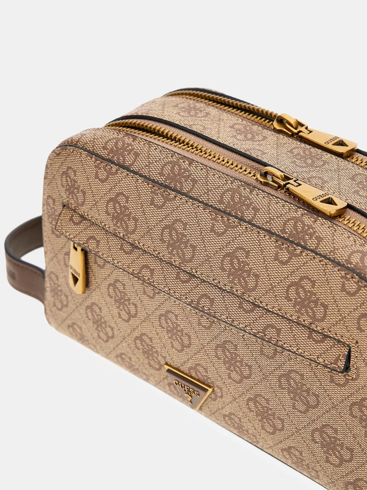 GUESS Pochette Uomo MILANO SMALL NECESSAIRE PMMILO P5461 BBO BEIGE BROWN - Image 4