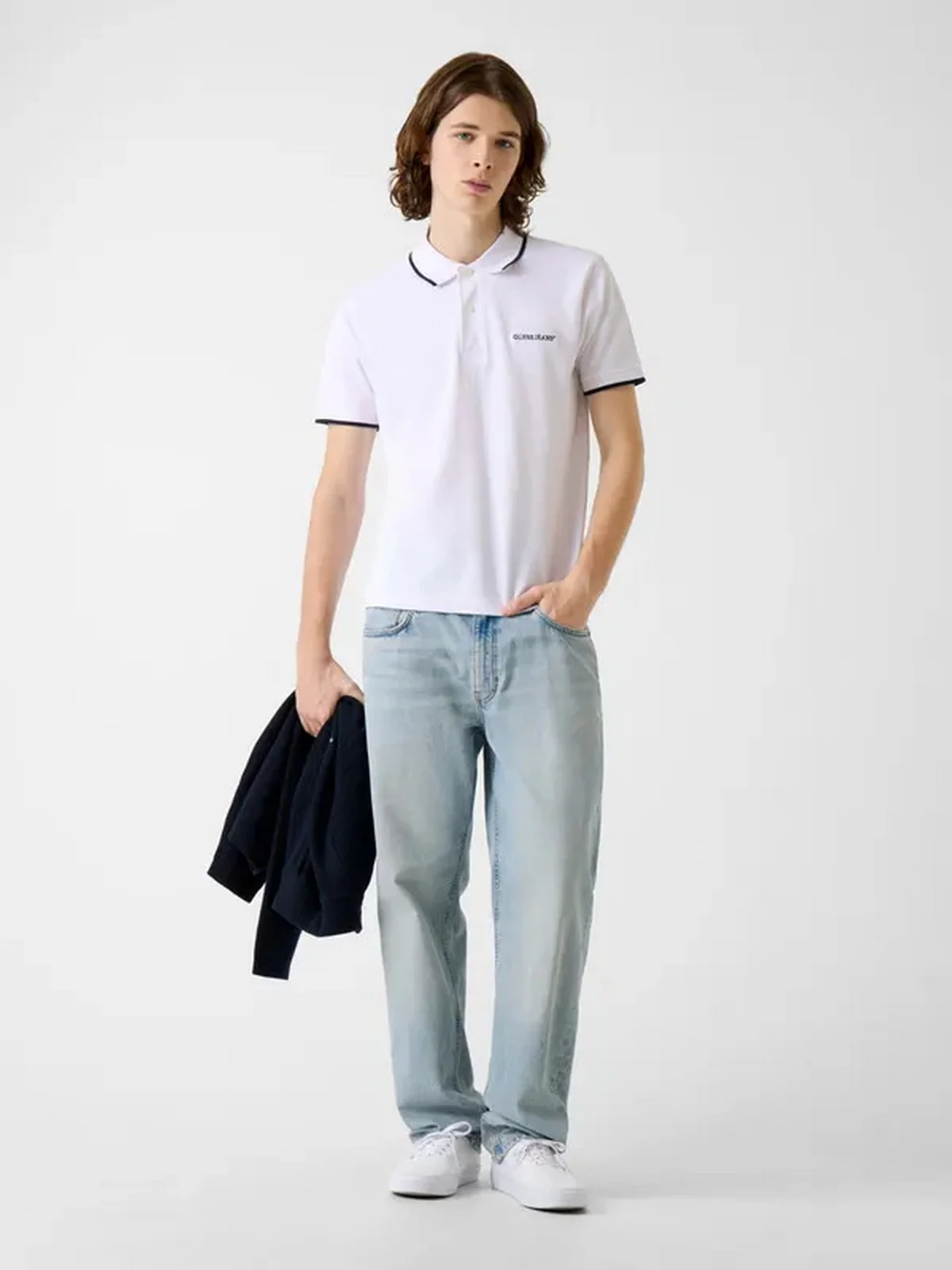 GUESS Polo Uomo GJ REG EMBRO SS POLO TIPPING M6RP24 KCJV1 SM0Q PURE WHITE DARING OC - Image 2