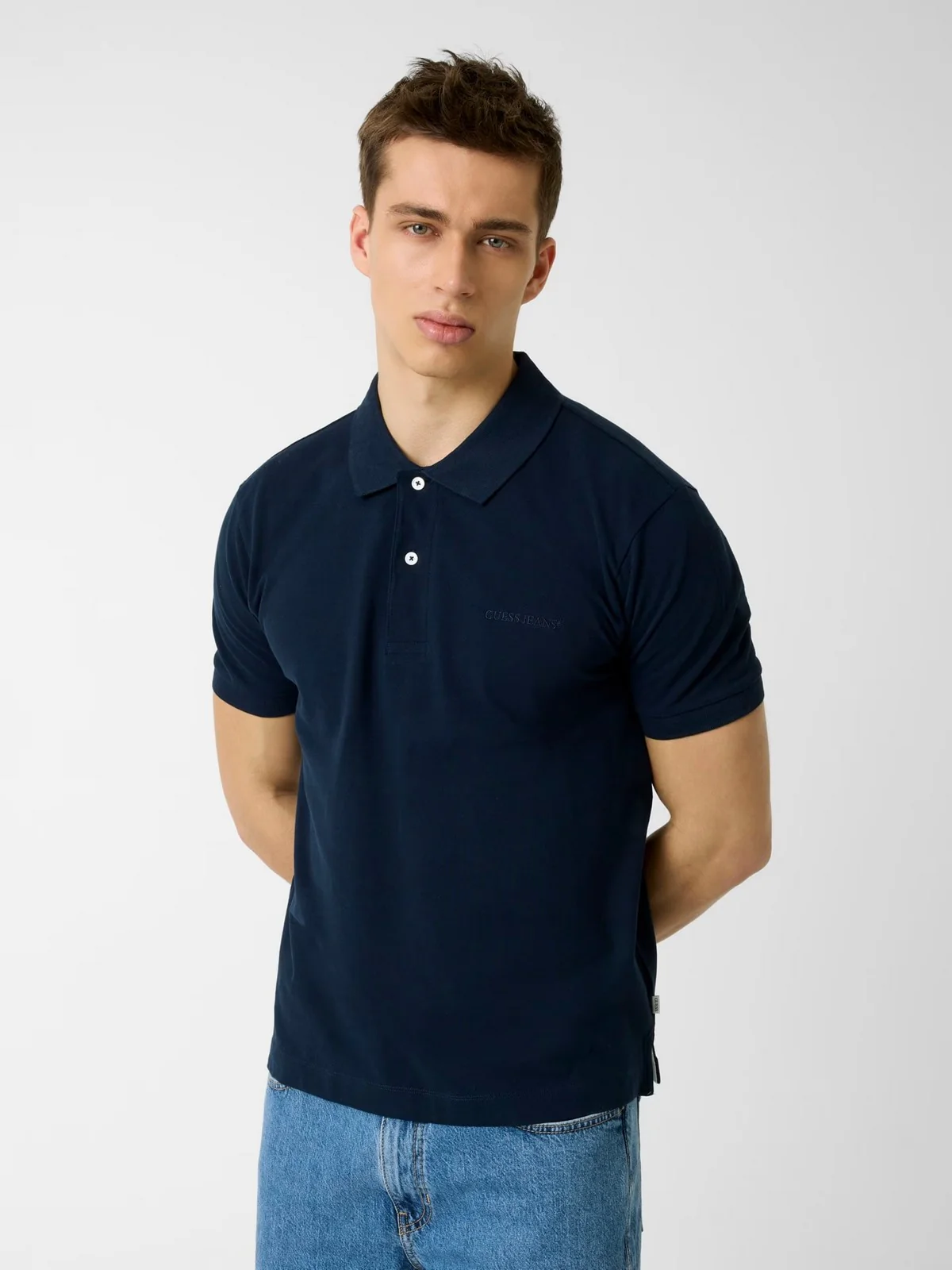 GUESS Polo Uomo GJ SS EMBRO LOGO POLO M4BP29 KCJV1 A71W DARING OCEAN - Image 2
