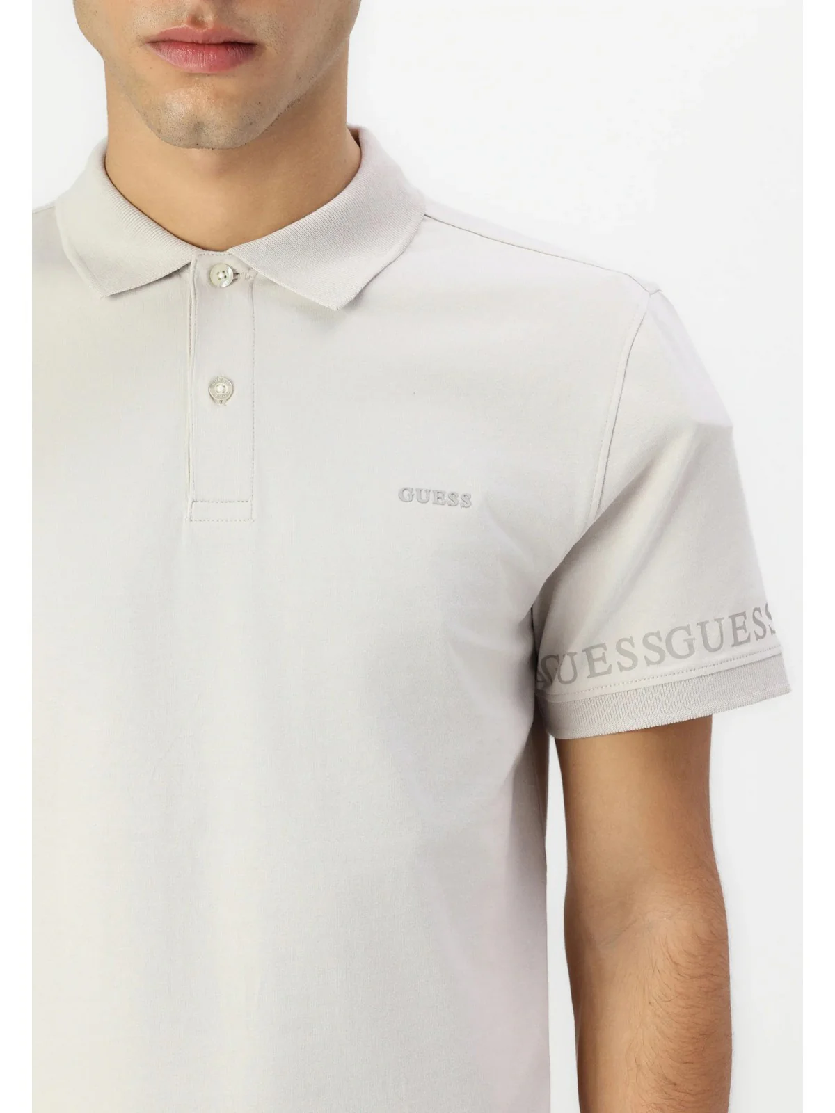 GUESS Polo Uomo NOLAN SS POLO M5RP66 J1314 G011 PURE WHITE - Image 2