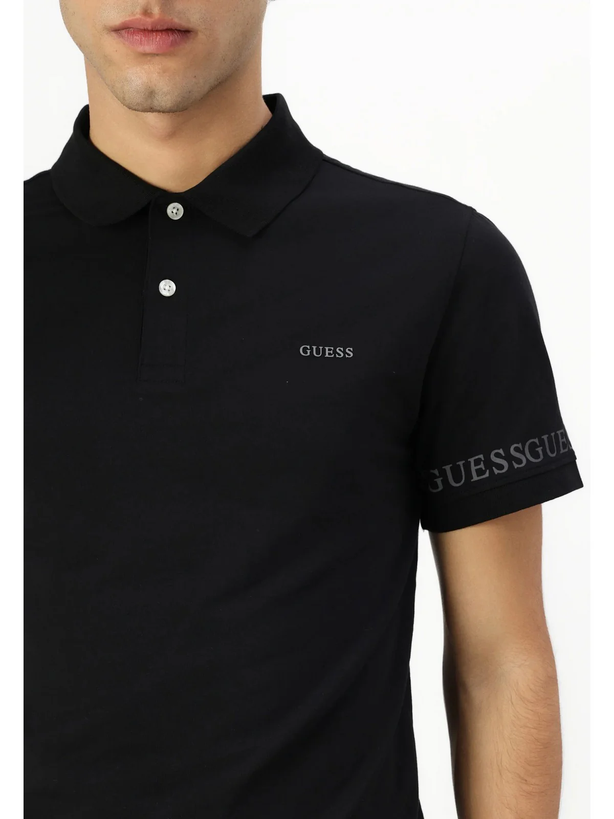 GUESS Polo Uomo NOLAN SS POLO M5RP66 J1314 JBLK Jet Black A996 - Image 2