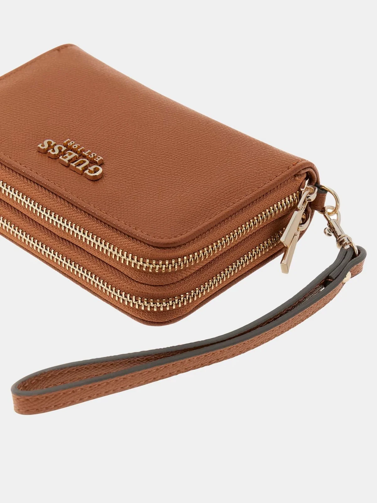GUESS Portafoglio Donna AMORETTE SLG MED DOUBLE ZIP SWBG78 98164 COG COGNAC - Image 4