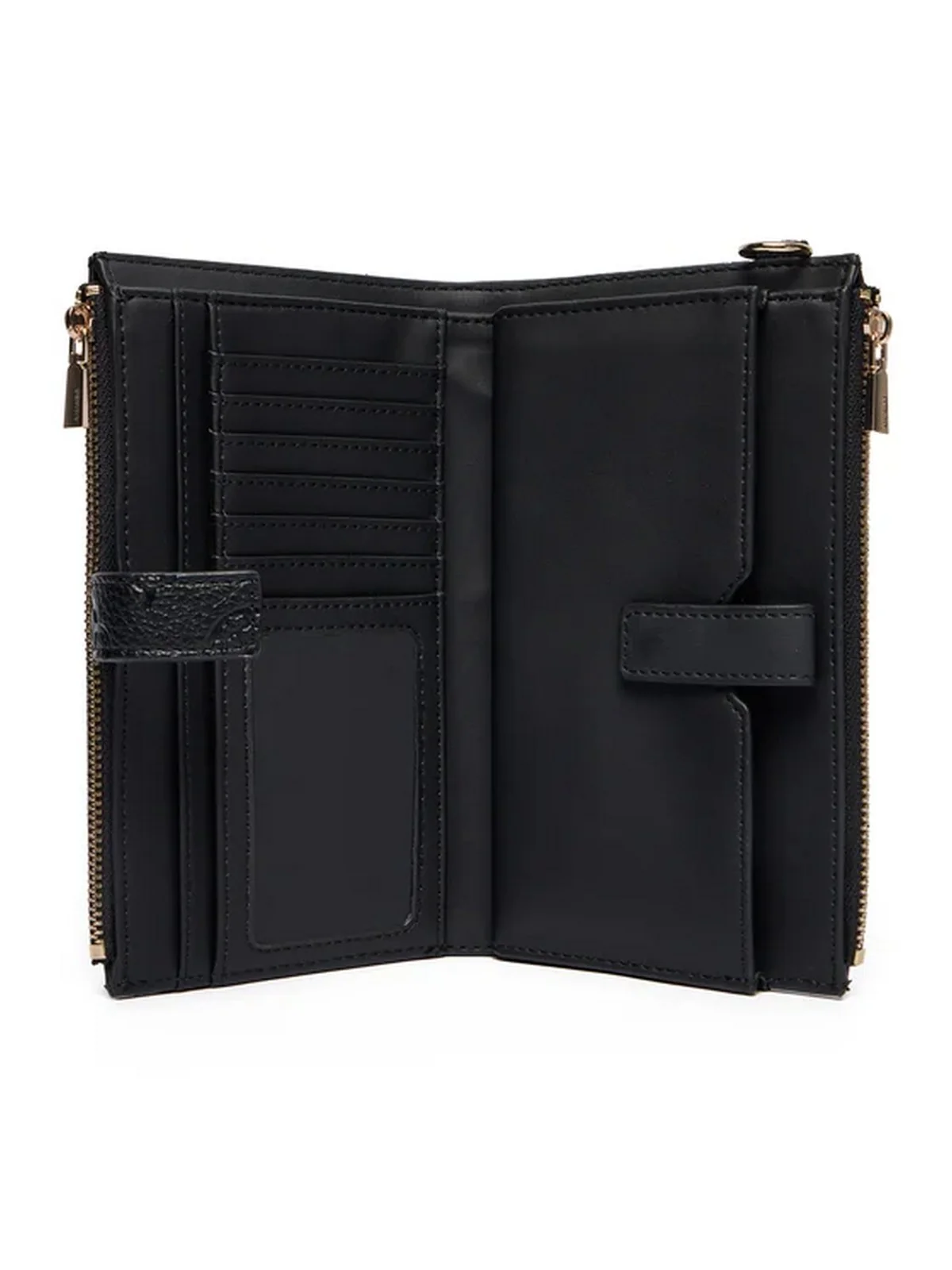 GUESS Portafoglio Donna CRESIDIA II SLG DBL ZIP ORGNZR SWPD98 88157 BLO BLACK LOGO - Image 3