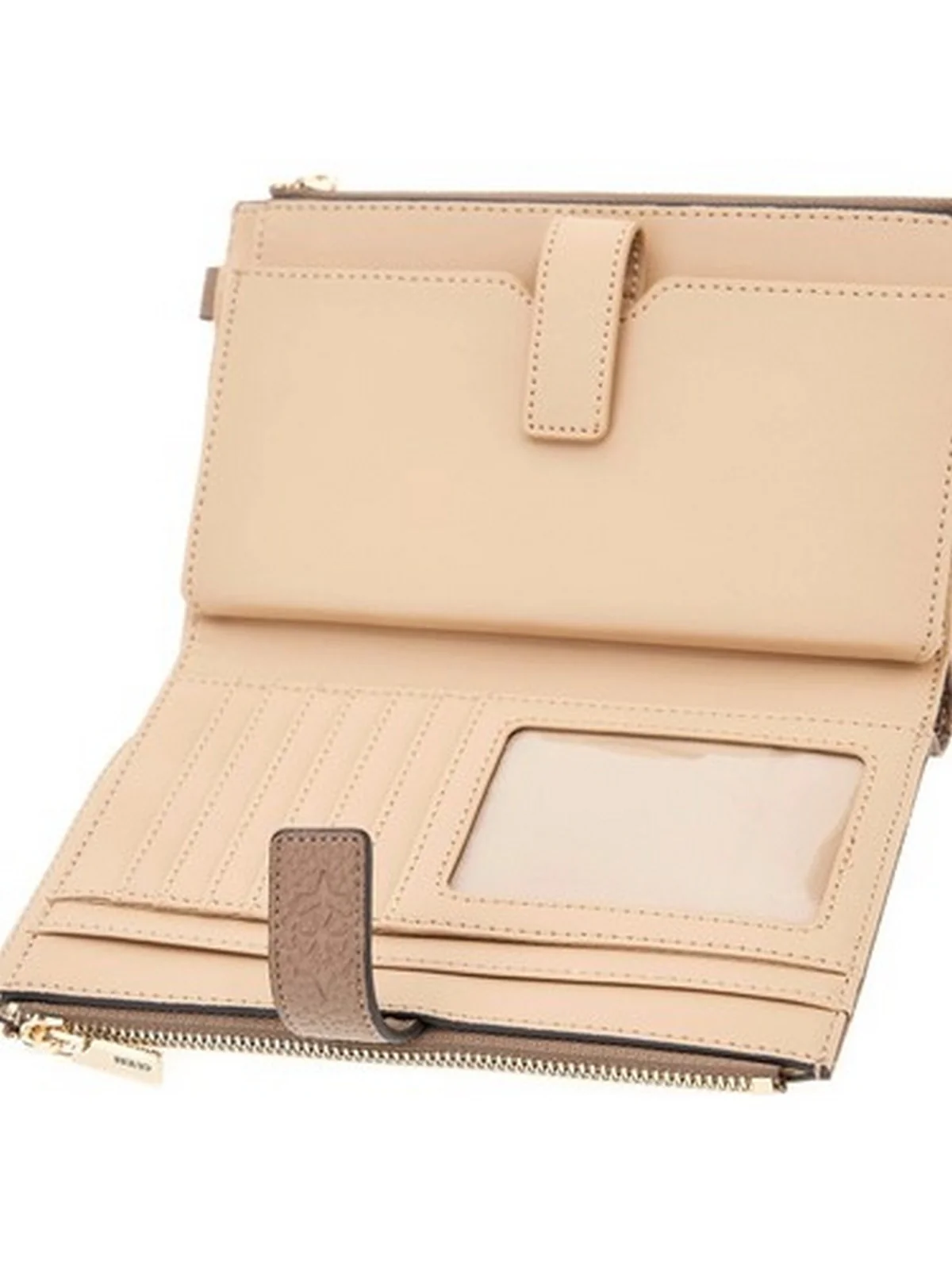 GUESS Portafoglio Donna CRESIDIA II SLG DBL ZIP ORGNZR SWPD98 88157 DKO DARK TAUPE LOGO - Image 2