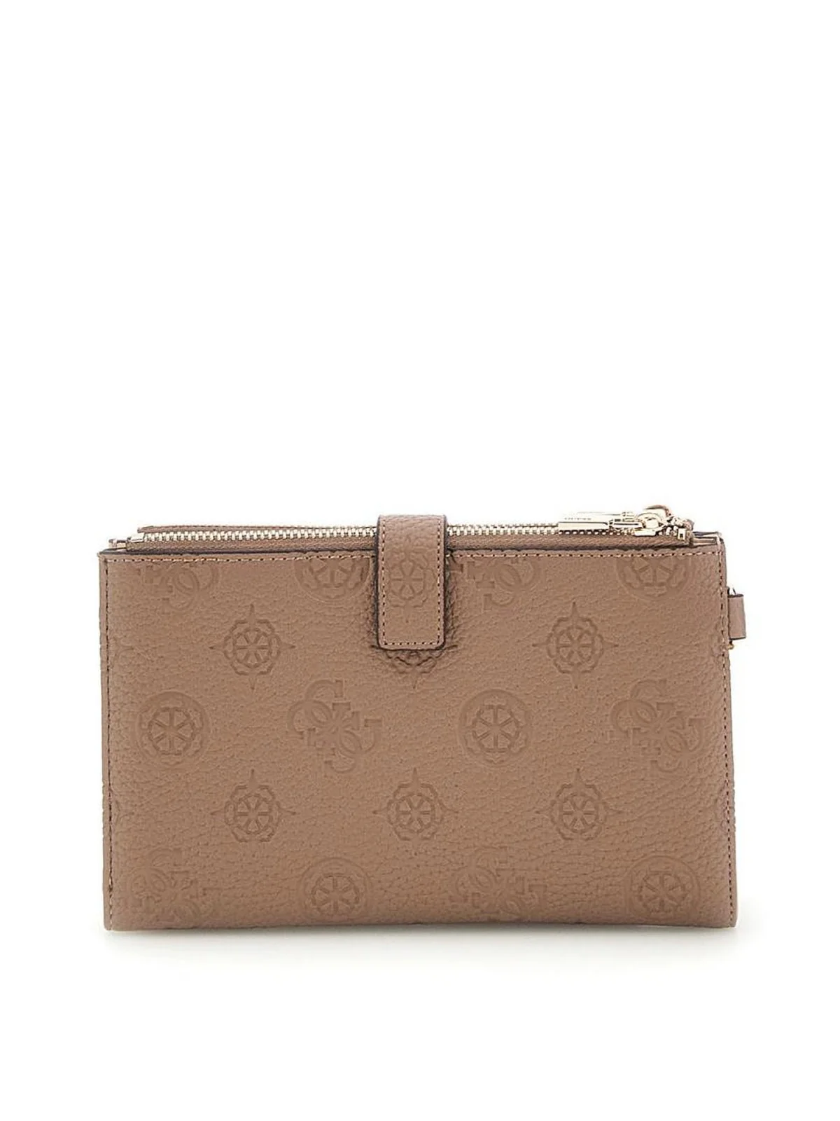 GUESS Portafoglio Donna CRESIDIA II SLG DBL ZIP ORGNZR SWPD98 88157 DKO DARK TAUPE LOGO - Image 3