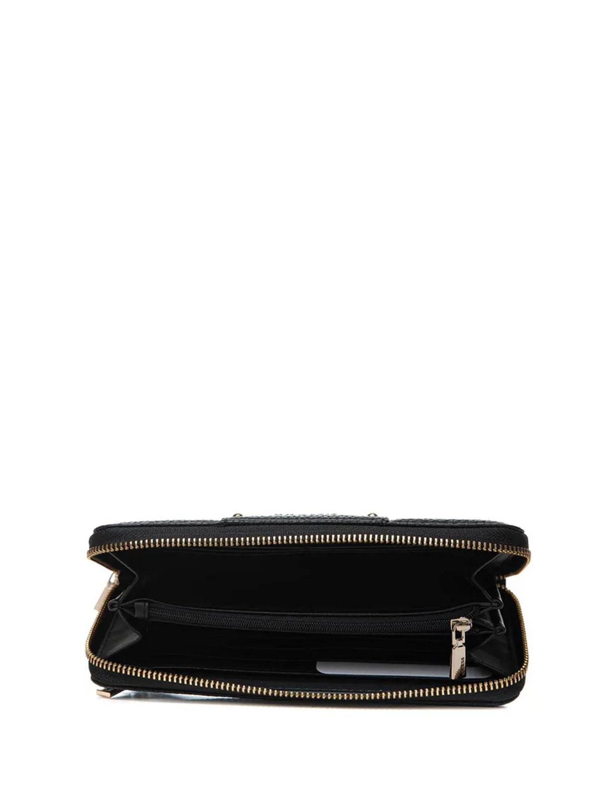 GUESS Portafoglio Donna ECO BRENTON SLG LRG ZIP AROUND SWVG83 90146 BLA BLACK - Image 2
