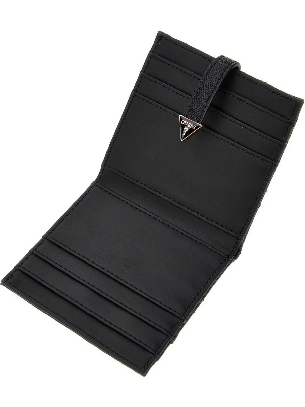 GUESS Portafoglio Donna Eco Carly Slg Small SWQG95 09152 BLA Nero - Image 3