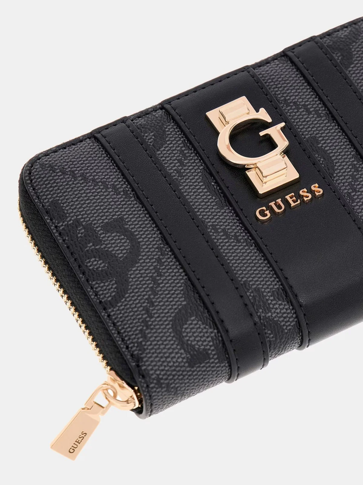 GUESS Portafoglio Donna ERENIA SLG MEDIUM ZIP AROUND SWSO78 38140 CLO COAL LOGO - Image 3