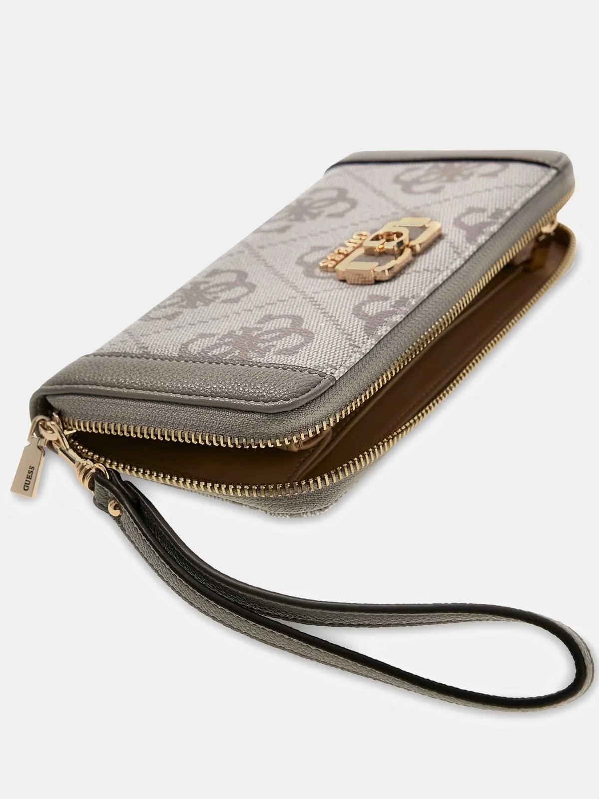 GUESS Portafoglio Donna KARNILLA LOGO SLG LRG ZIP ARND SWOS99 01146 DKO DARK TAUPE LOGO - Image 4