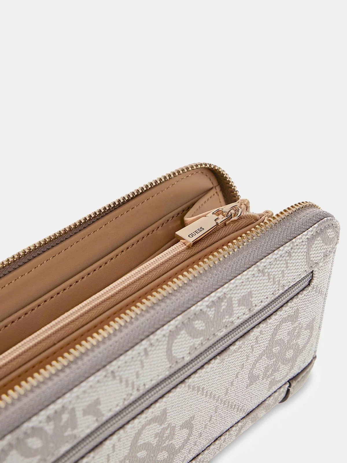 GUESS Portafoglio Donna KARNILLA LOGO SLG LRG ZIP ARND SWOS99 01146 DKO DARK TAUPE LOGO - Image 5
