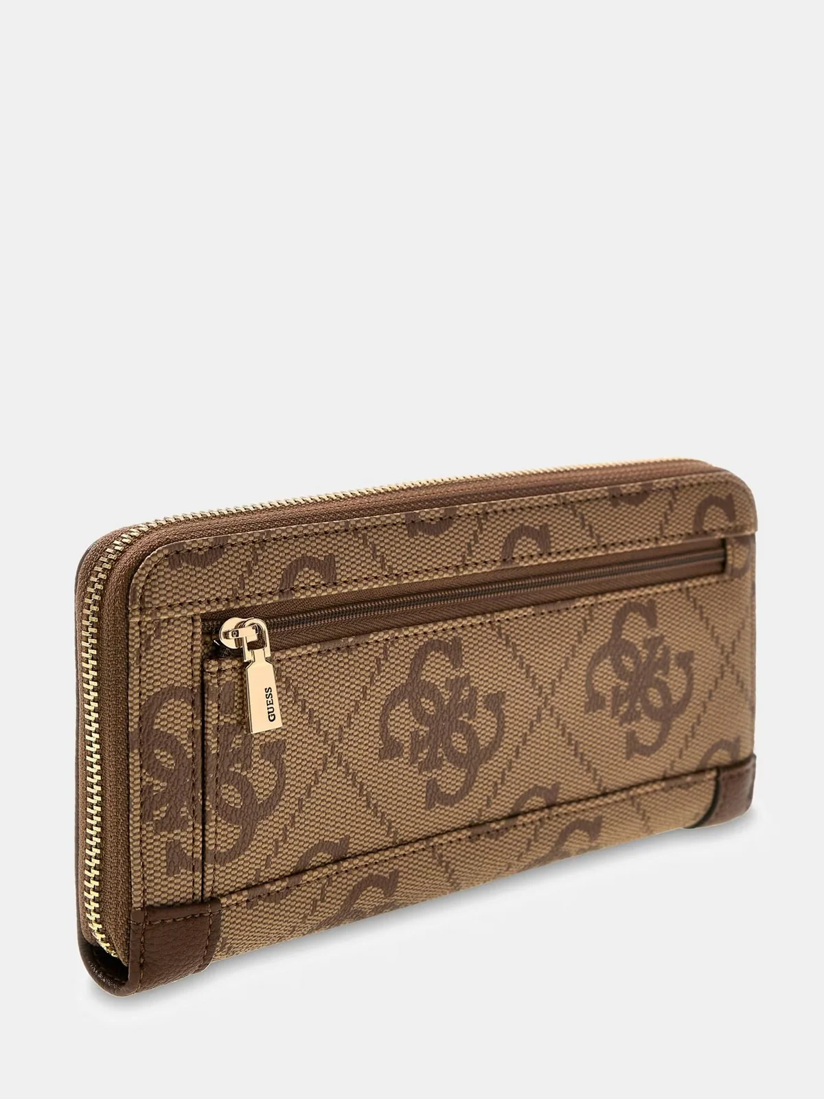 GUESS Portafoglio Donna KARNILLA LOGO SLG LRG ZIP ARND SWOS99 01146 LGW LATTE LOGO/BROWN - Image 3