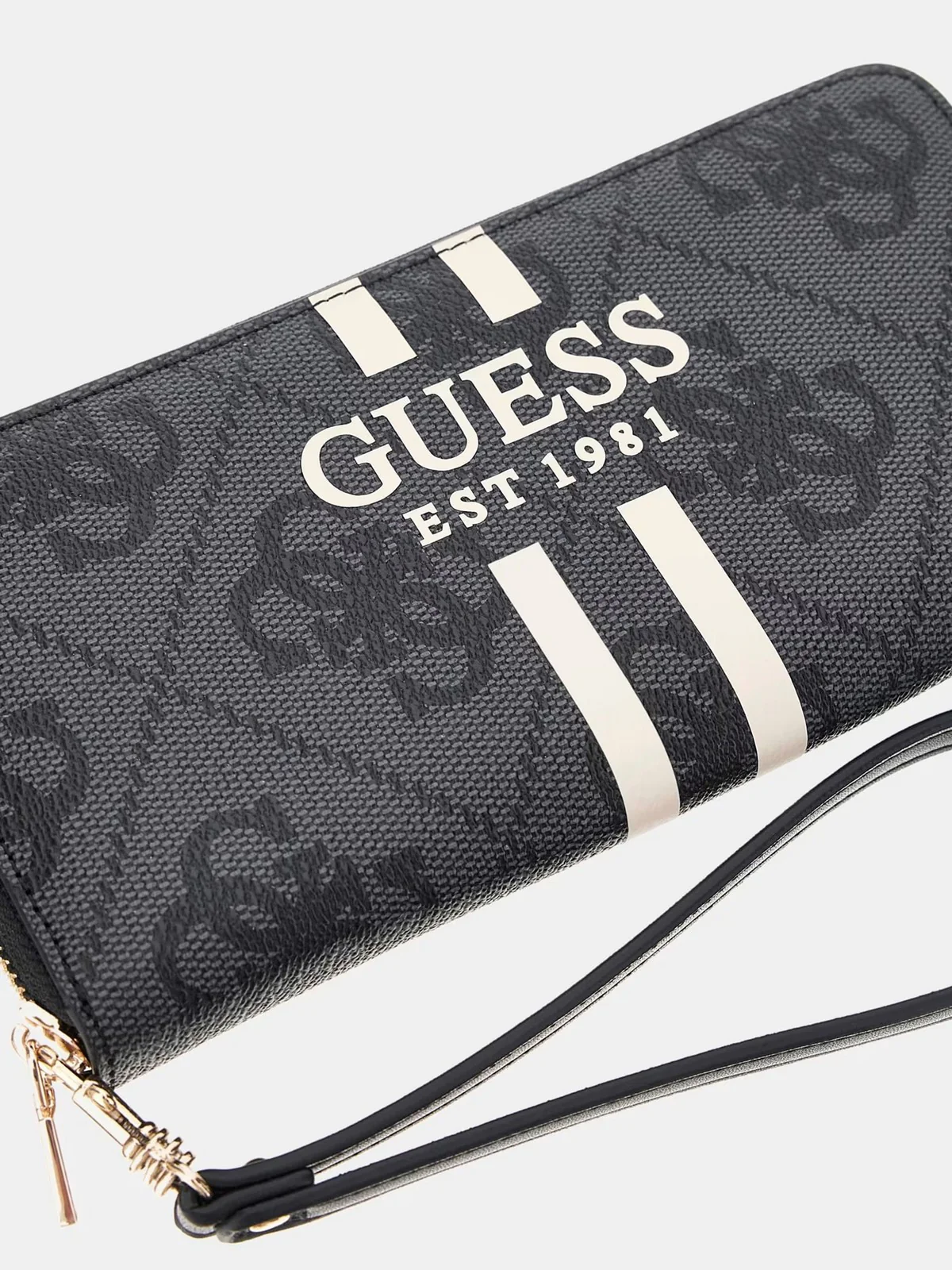 GUESS Portafoglio Donna LAUREL II SLG LARGE ZIP AROUND SWOS74 59146 CLO COAL LOGO - Image 4