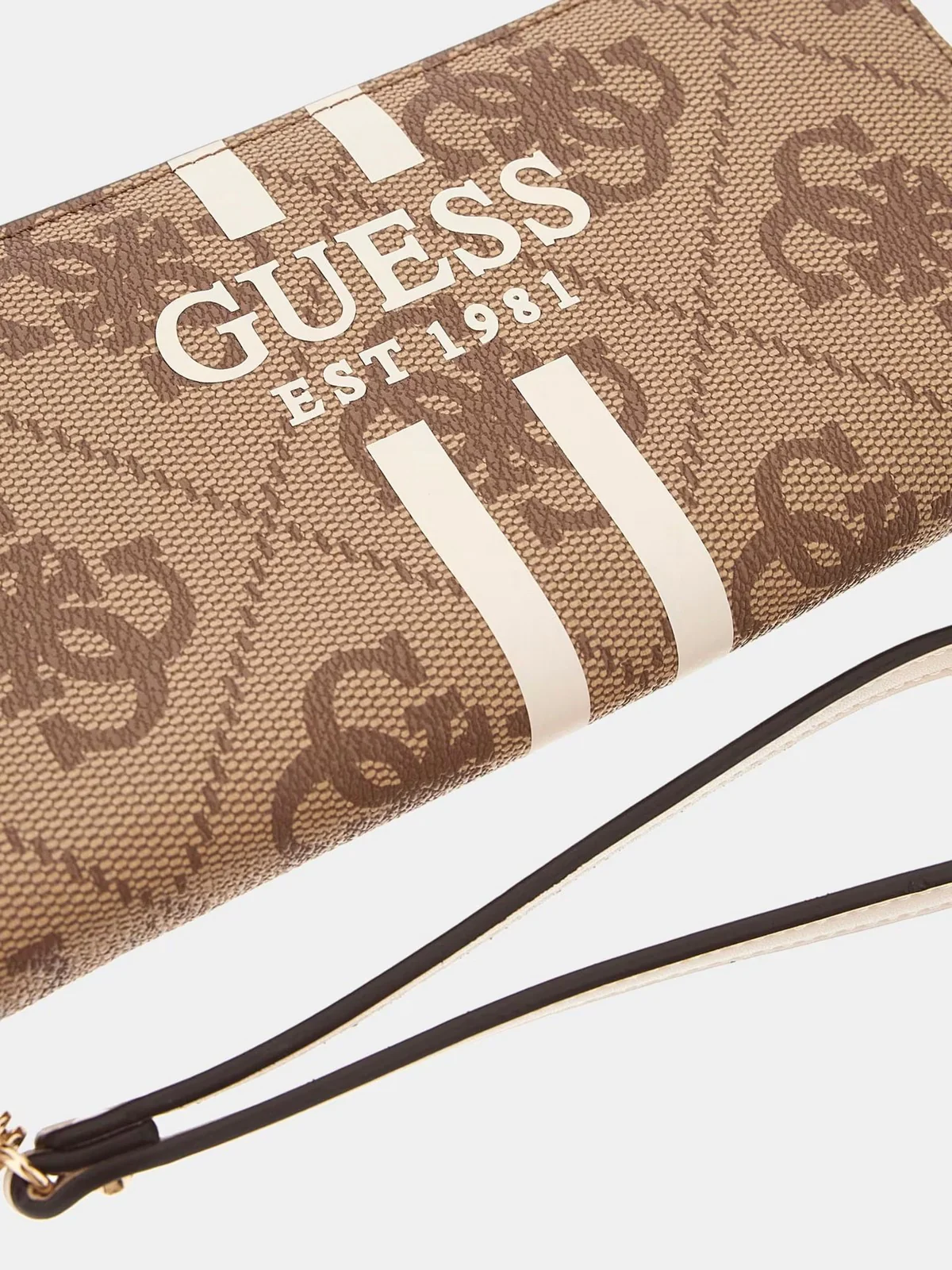 GUESS Portafoglio Donna LAUREL II SLG LARGE ZIP AROUND SWOS74 59146 LTL LATTE LOGO - Image 4