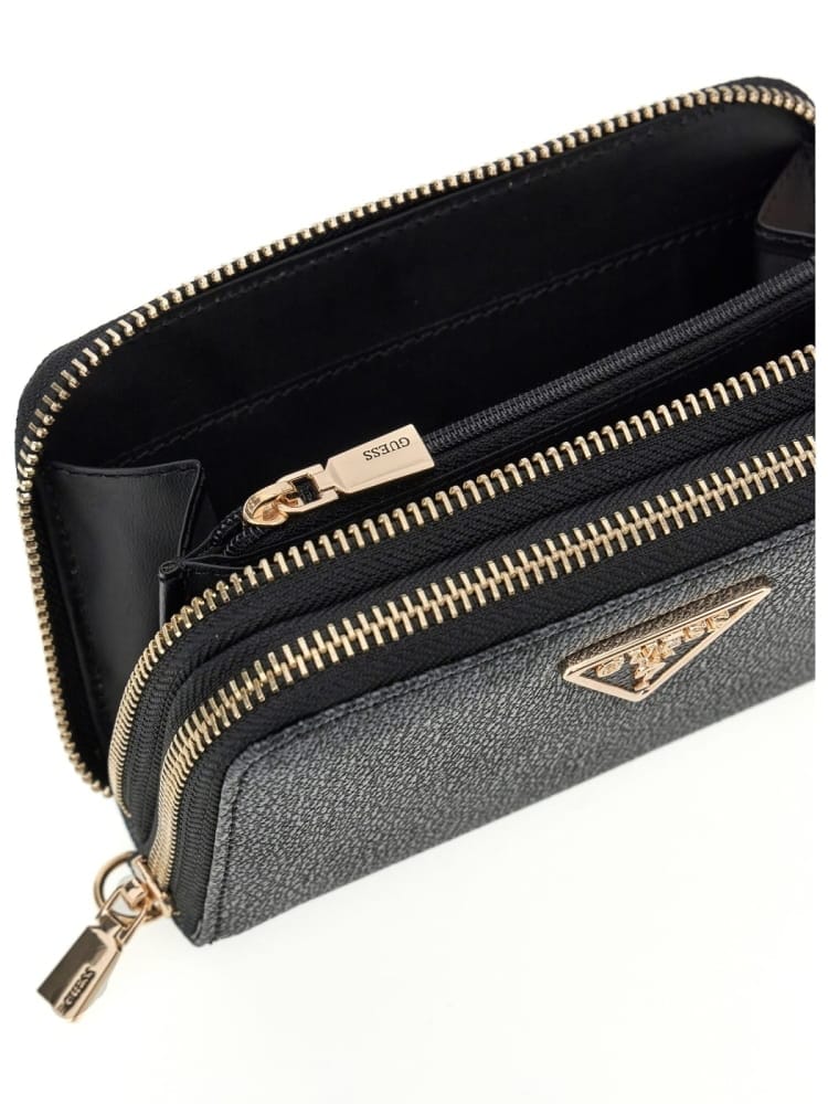 GUESS Portafoglio Donna LAUREL II SLG MED DOUBLE ZIP SWSG74 59164 CLO COAL LOGO - Image 2