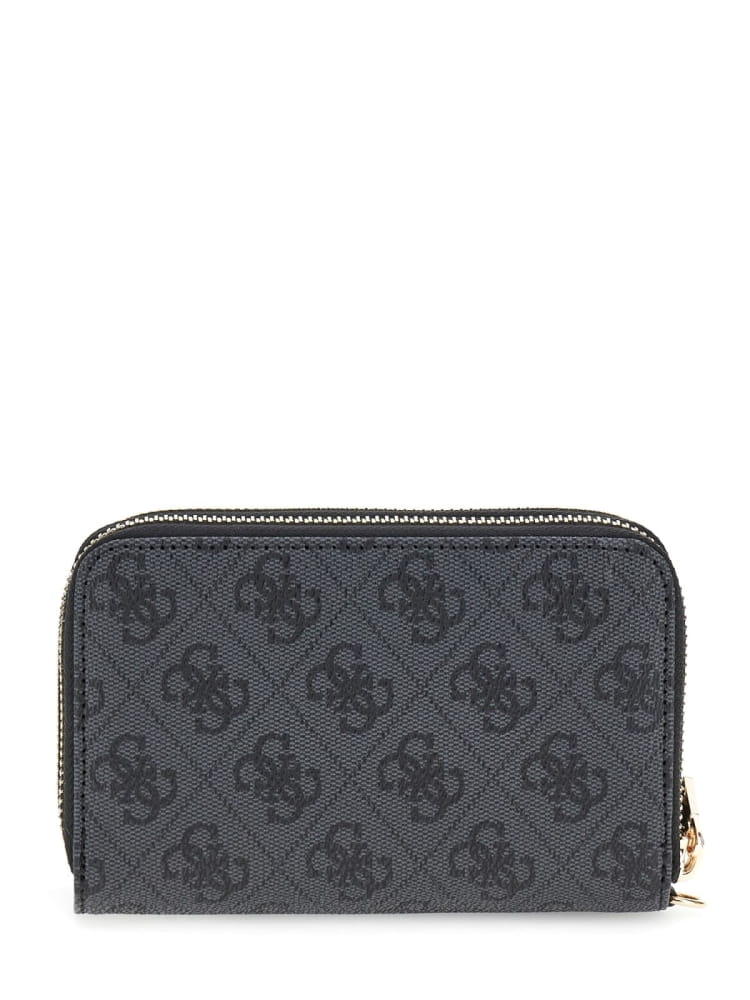 GUESS Portafoglio Donna LAUREL II SLG MED DOUBLE ZIP SWSG74 59164 CLO COAL LOGO - Image 3