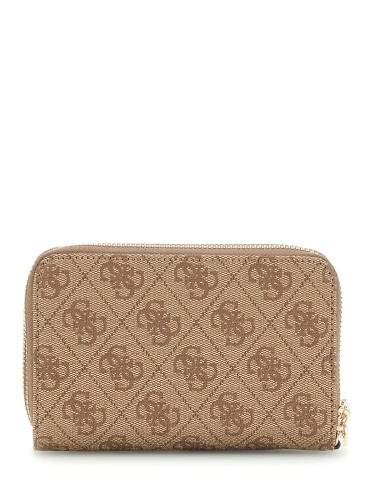 GUESS Portafoglio Donna LAUREL II SLG MED DOUBLE ZIP SWSG74 59164 LTL LATTE LOGO - Image 3