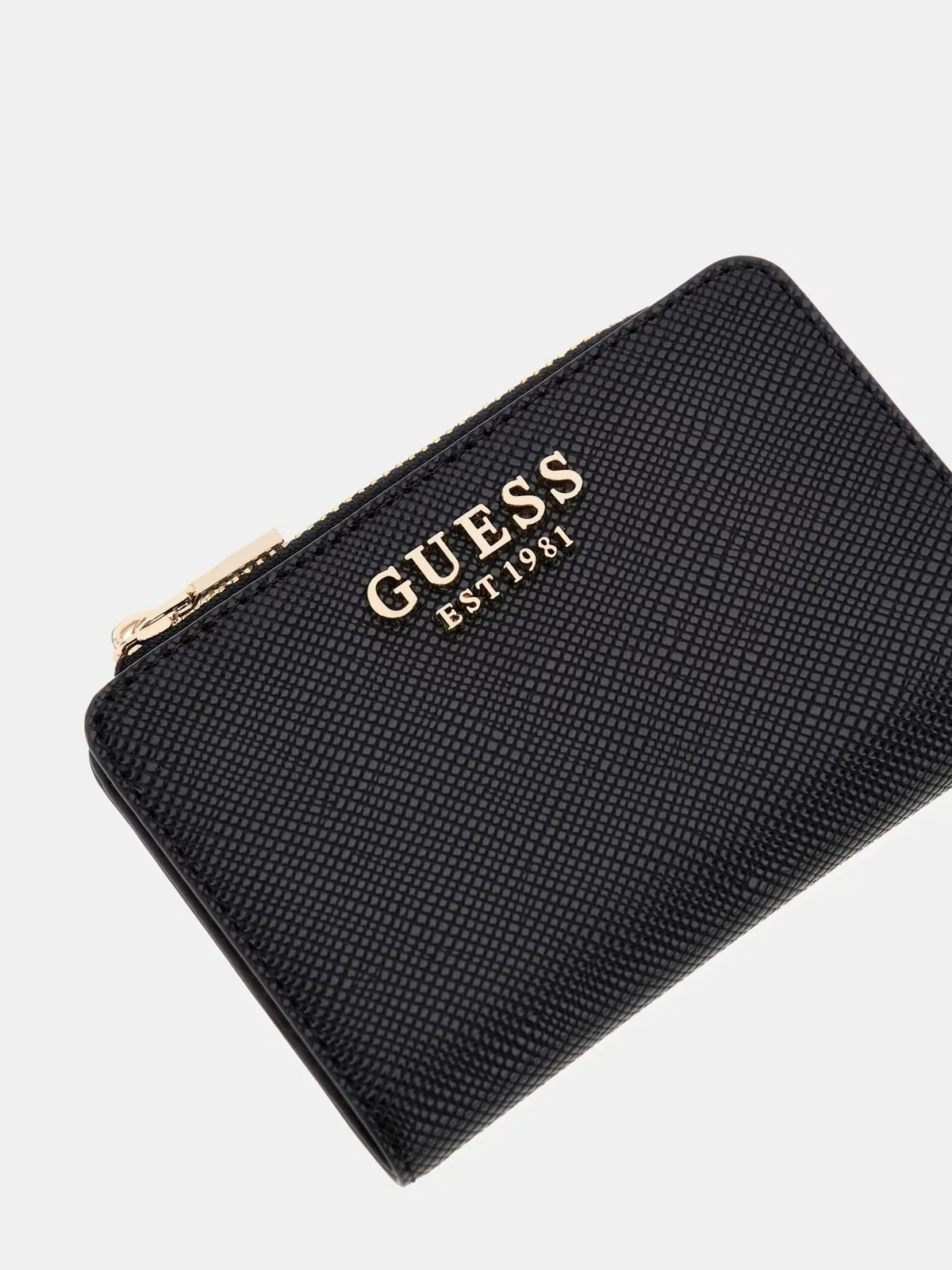GUESS Portafoglio Donna LAUREL II SLG ZIP ARND CRD CSE SWZG74 59156 BLA BLACK - Image 3