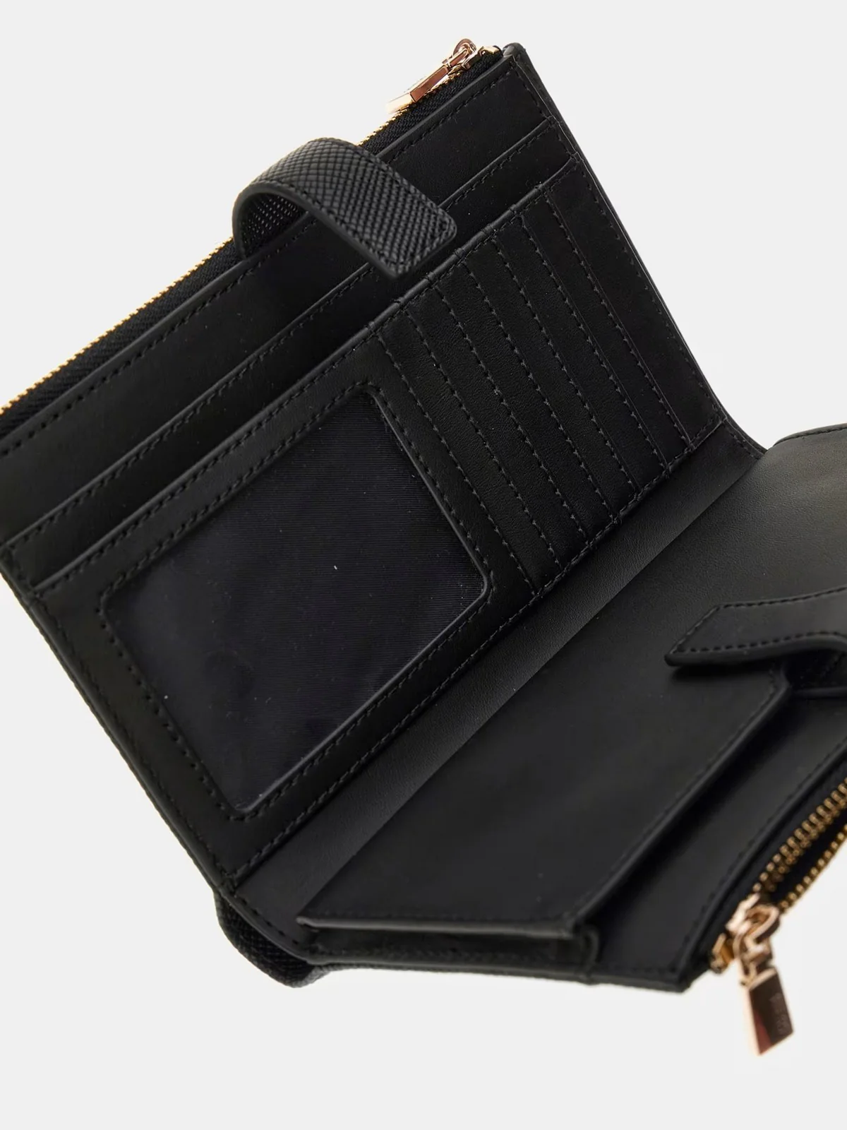GUESS Portafoglio Donna LAUREL SLG DBL ZIP ORGANIZER SWZG85 00157 BLA Nero - Image 3