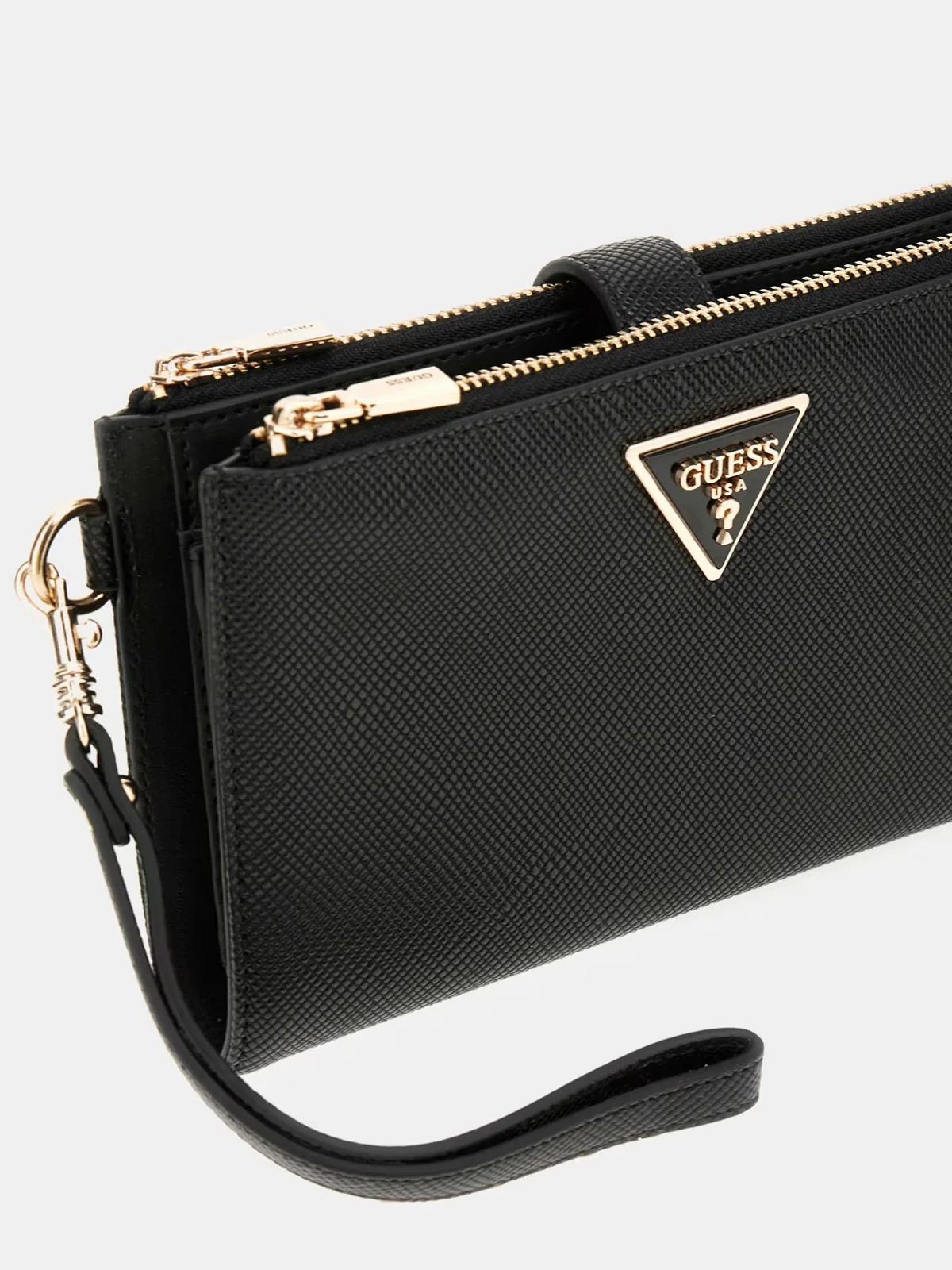GUESS Portafoglio Donna LAUREL SLG DBL ZIP ORGANIZER SWZG85 00157 BLA Nero - Image 4