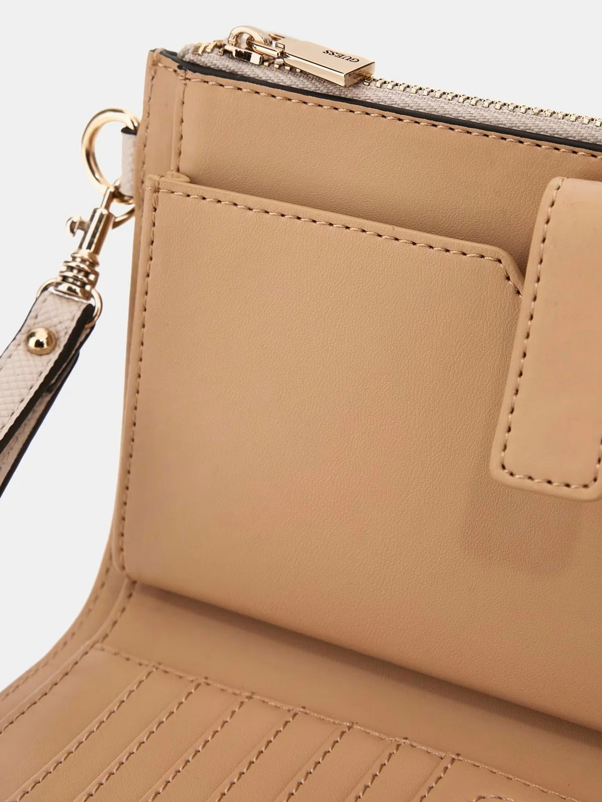 GUESS Portafoglio Donna LAUREL SLG DBL ZIP ORGANIZER SWZG85 00157 BON Beige - Image 3