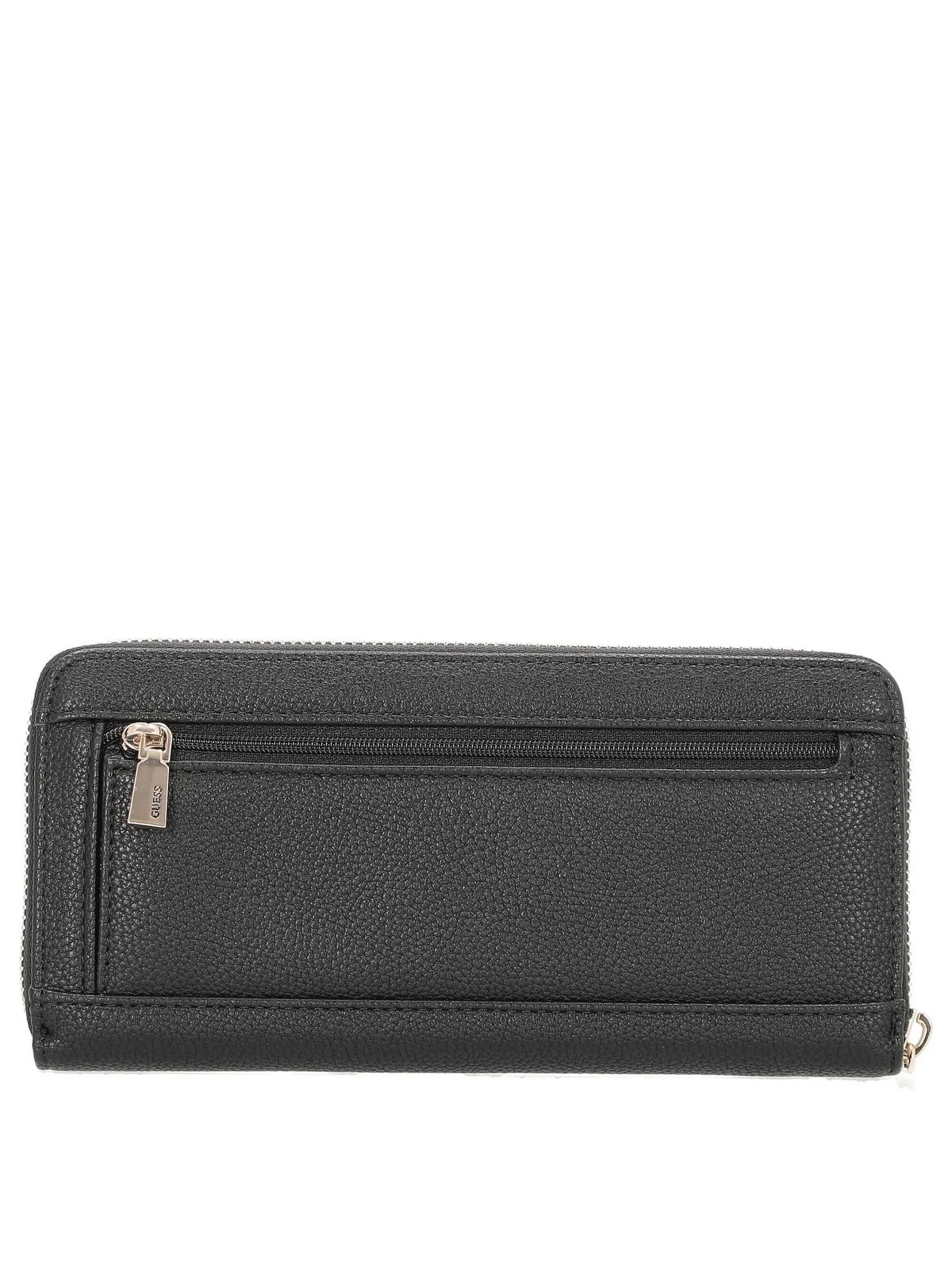 GUESS Portafoglio Donna LAUREL SLG LARGE ZIP AROUND SWBG85 00146 BLA Nero - Image 3