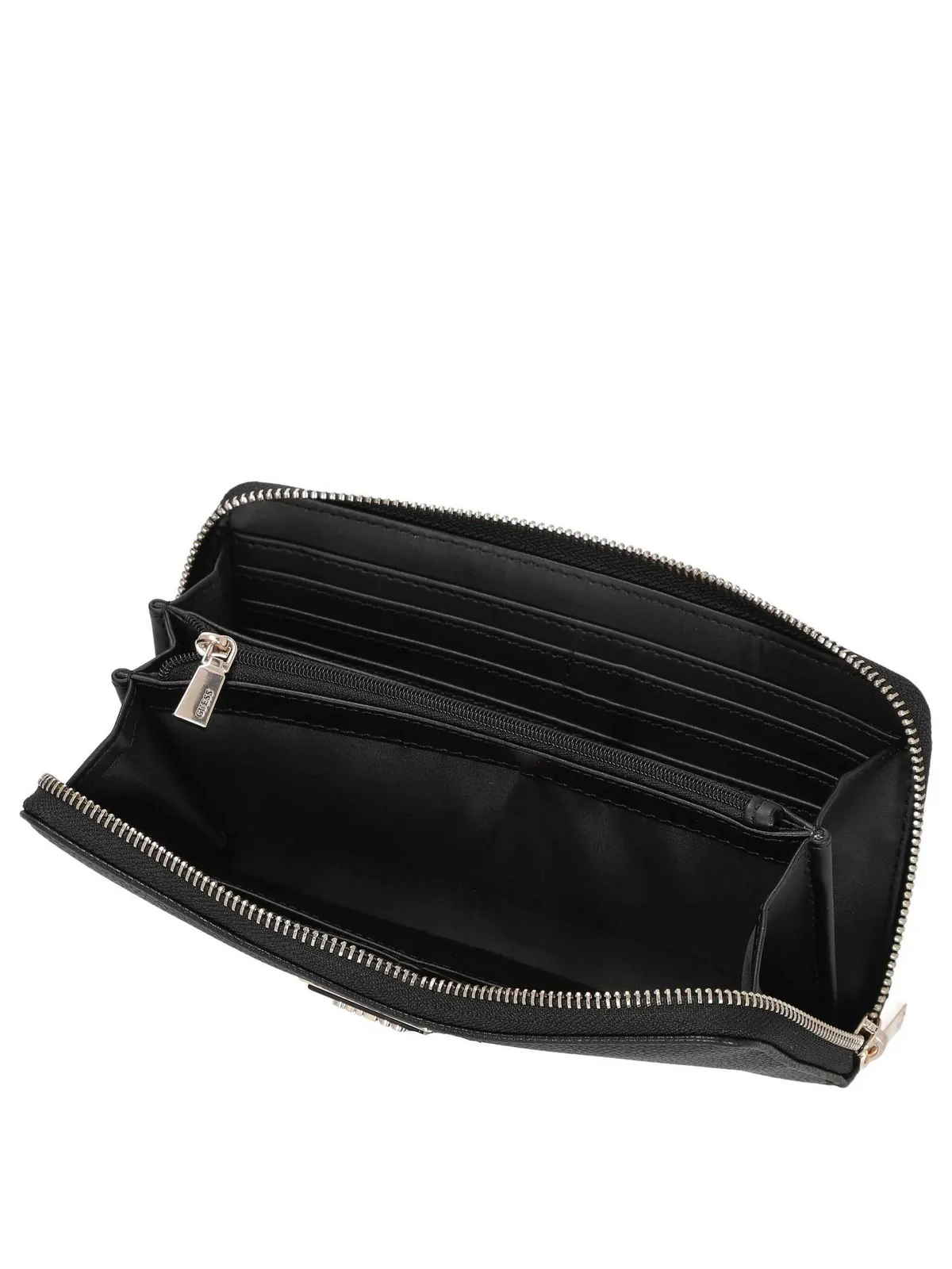 GUESS Portafoglio Donna LAUREL SLG LARGE ZIP AROUND SWBG85 00146 BLA Nero - Image 4