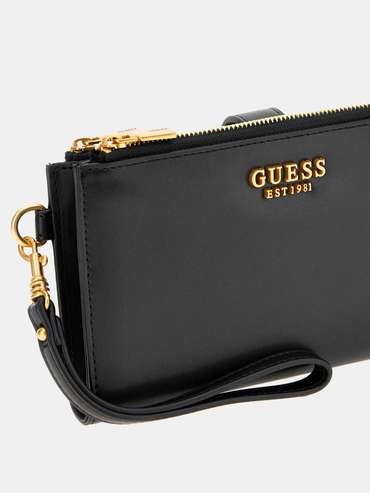 GUESS Portafoglio Donna Laurel Slg Large Zip SWVA85 00570 BLA Nero - Image 4