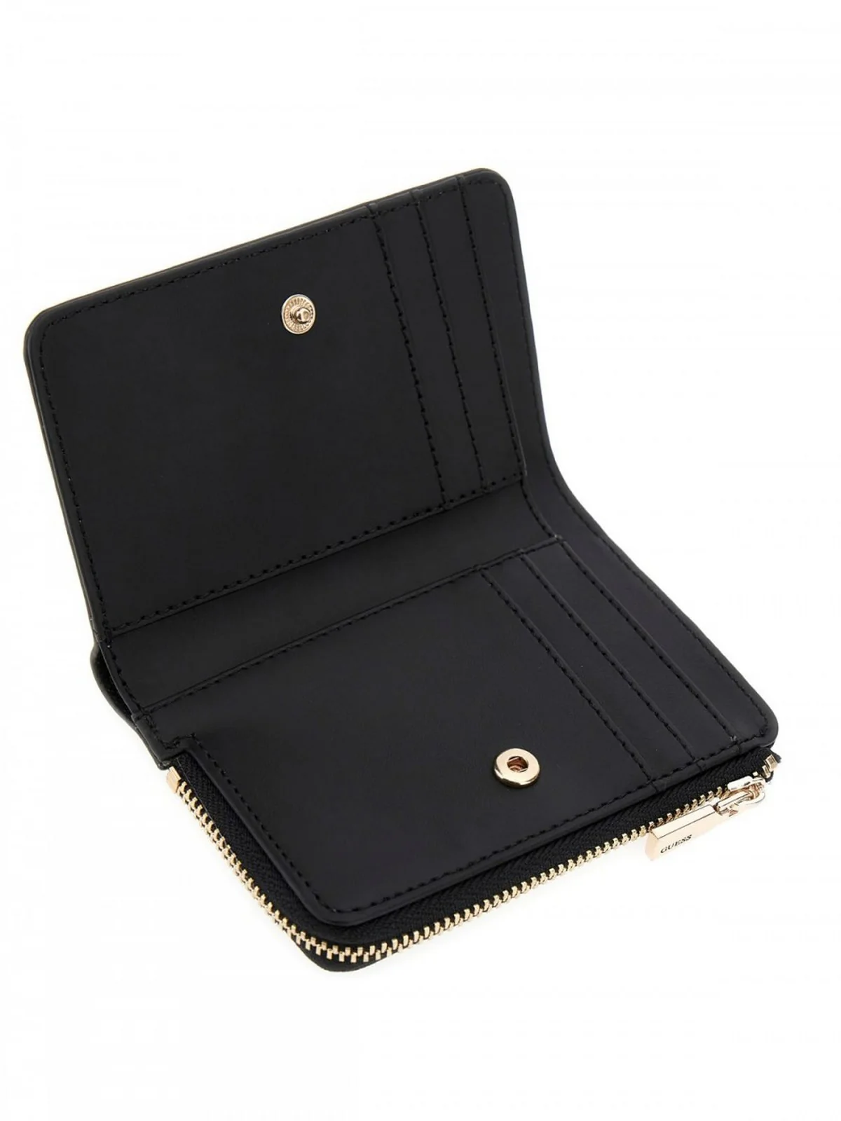 GUESS Portafoglio Donna LAUREL SLG ZIP ARND CARD CASE SWZG85 00156 BLA Nero - Image 3