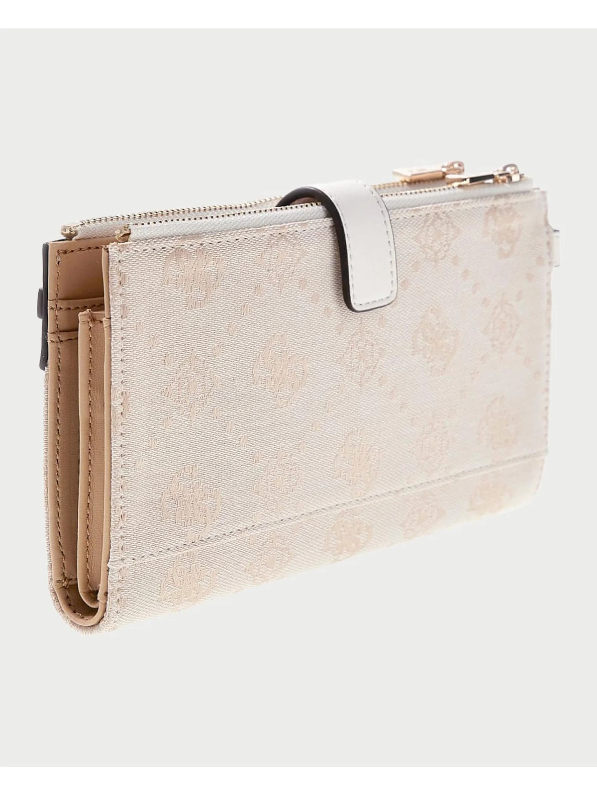 GUESS Portafoglio Donna MELINDA LOGO SLG DBL ZIP ORNZR SWJP99 02157 OFL OFF WHITE LOGO - Image 3