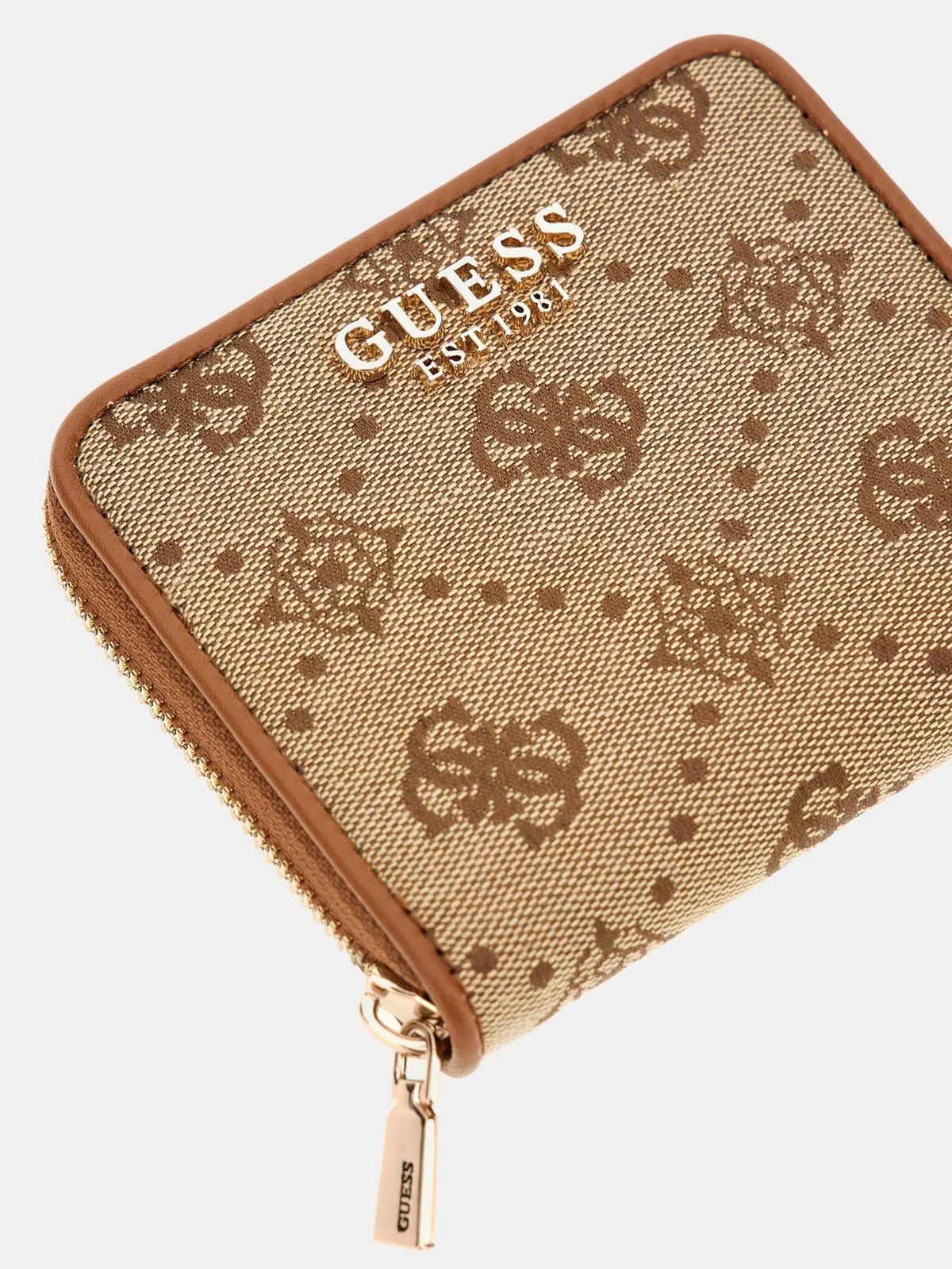 GUESS Portafoglio Donna NEDA SLG SMALL ZIP AROUND SWJP96 54137 LTL LATTE LOGO - Image 4