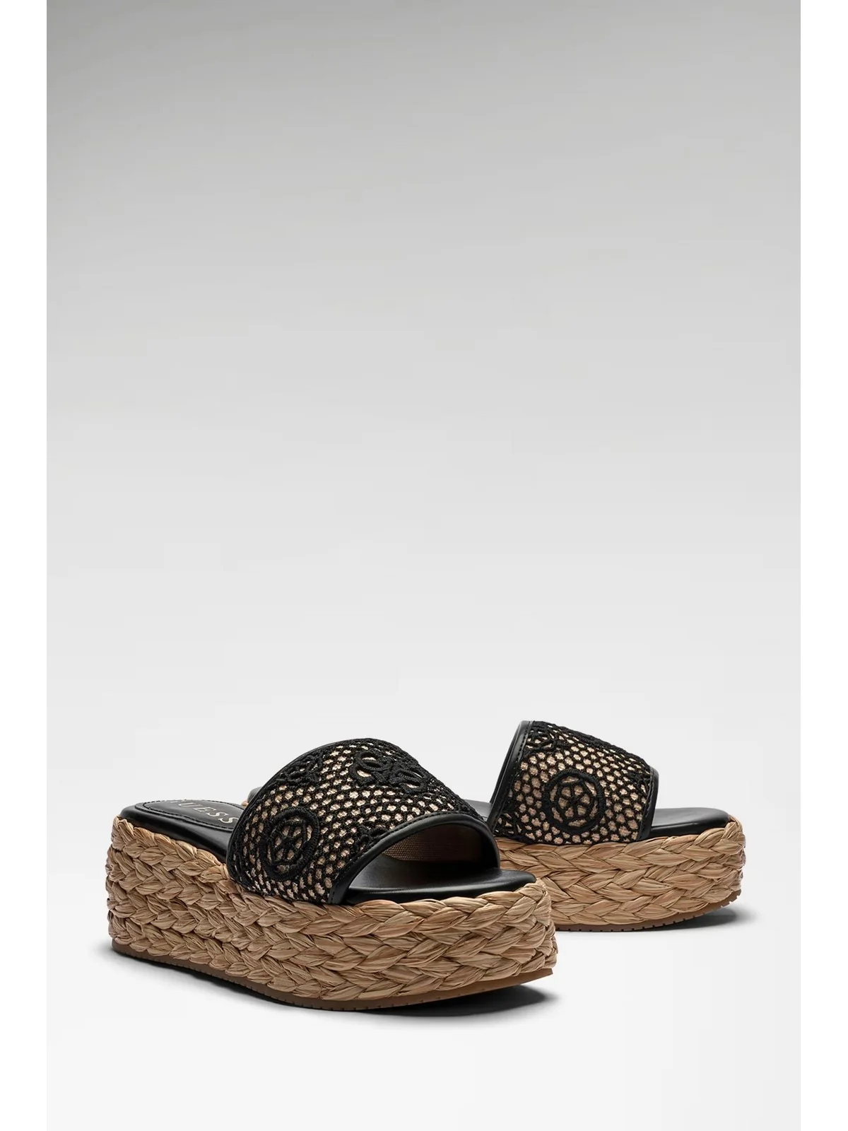 GUESS Sandalo Donna BINATA FLJBIA FAL04 BLKNA BLACK NATURAL - Image 2