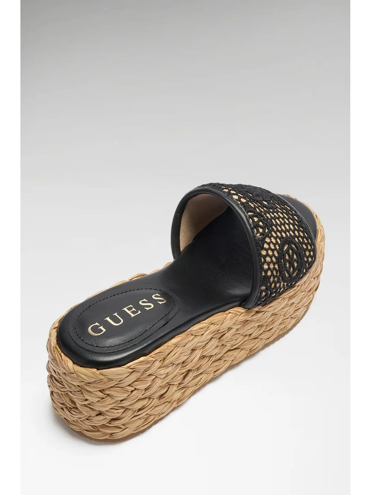 GUESS Sandalo Donna BINATA FLJBIA FAL04 BLKNA BLACK NATURAL - Image 4