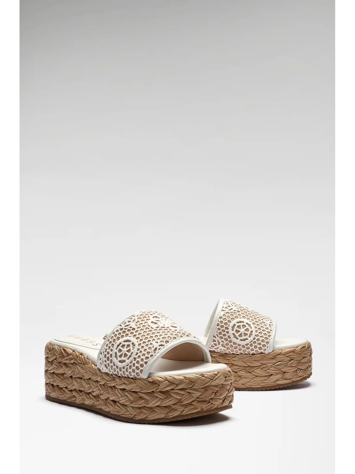 GUESS Sandalo Donna BINATA FLJBIA FAL04 WHINA WHITE NATURAL - Image 2