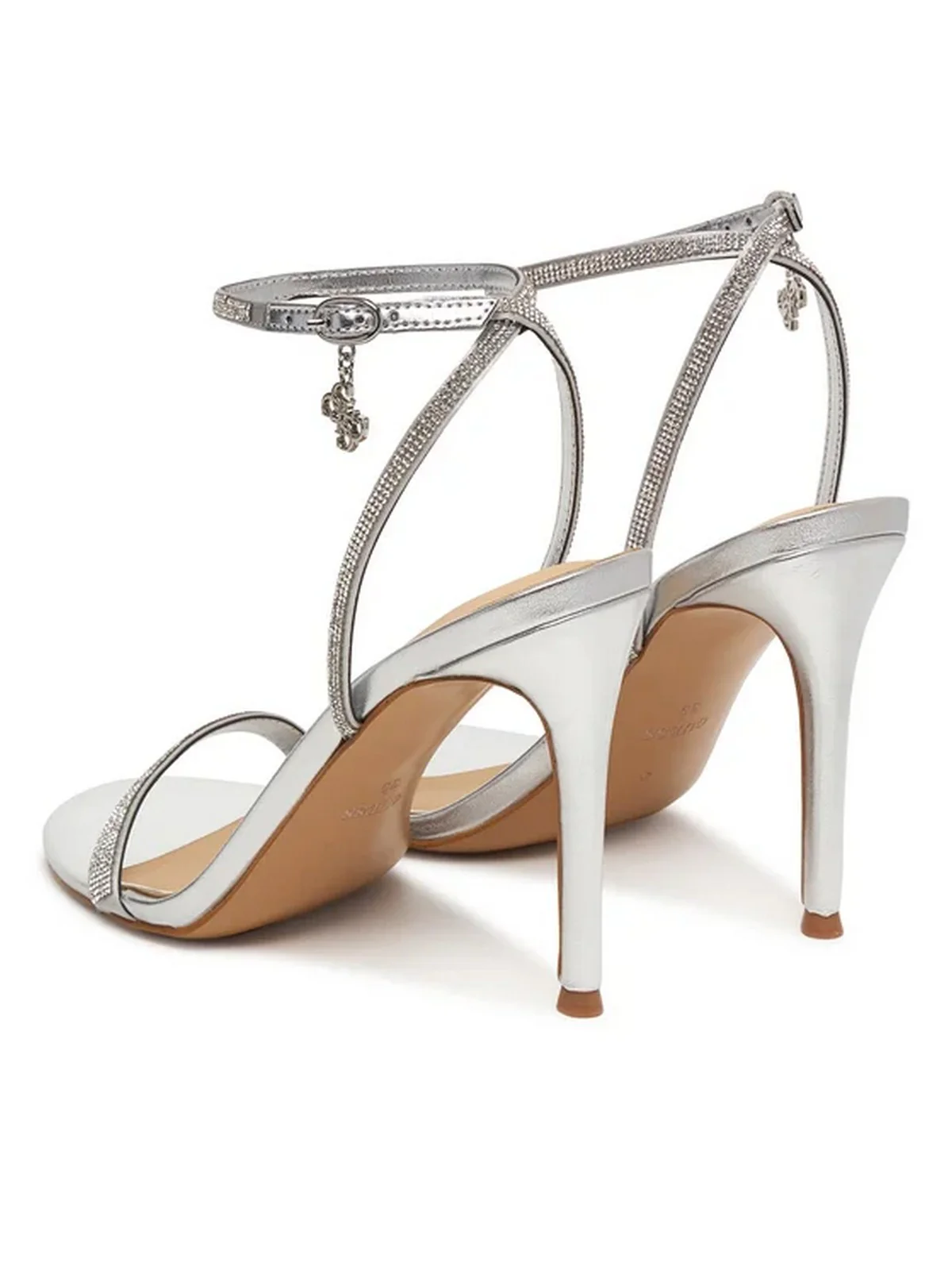 GUESS Sandalo Donna CHARMER FLJCHR SAT03 SILVE SILVER - Image 4