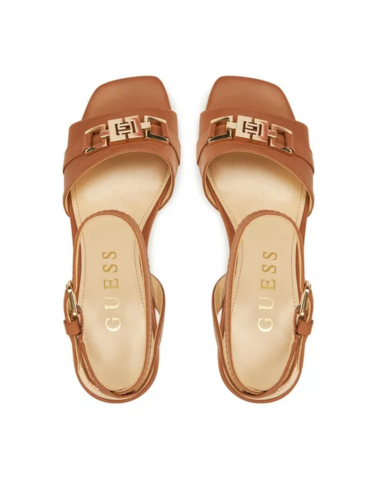 GUESS Sandalo Donna GRATO FLJGRT LEA03 TAN Marrone - Image 4