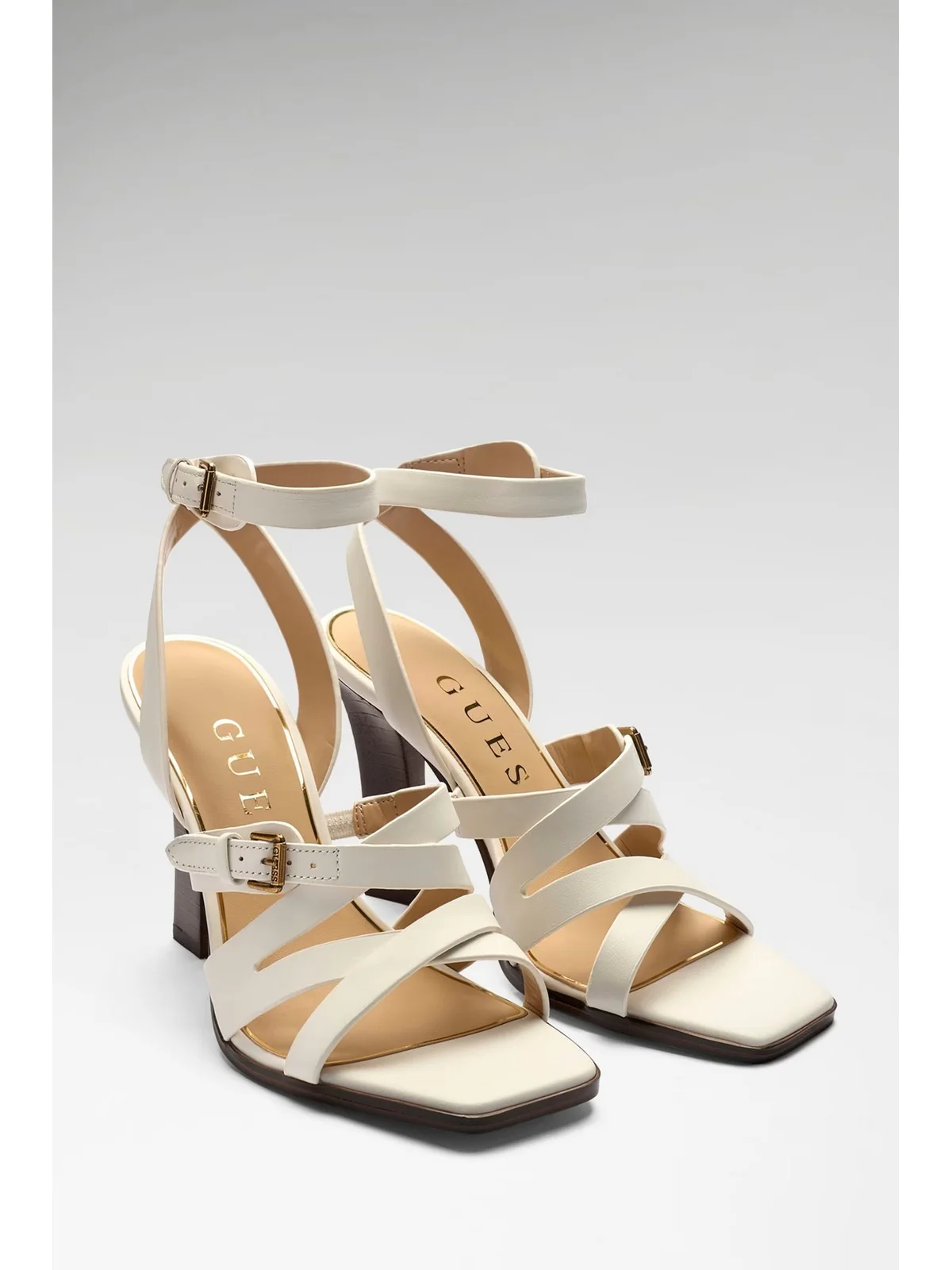 GUESS Sandalo Donna RADELA FLJRAD LEA03 WHITE WHITE - Image 3