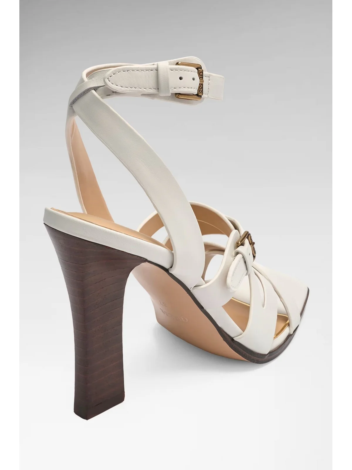 GUESS Sandalo Donna RADELA FLJRAD LEA03 WHITE WHITE - Image 5