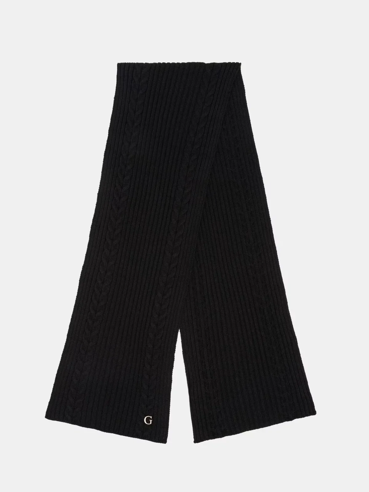 GUESS Sciarpa Donna KNITTED SCARF AW5383 POL03 BLA BLACK - Image 2