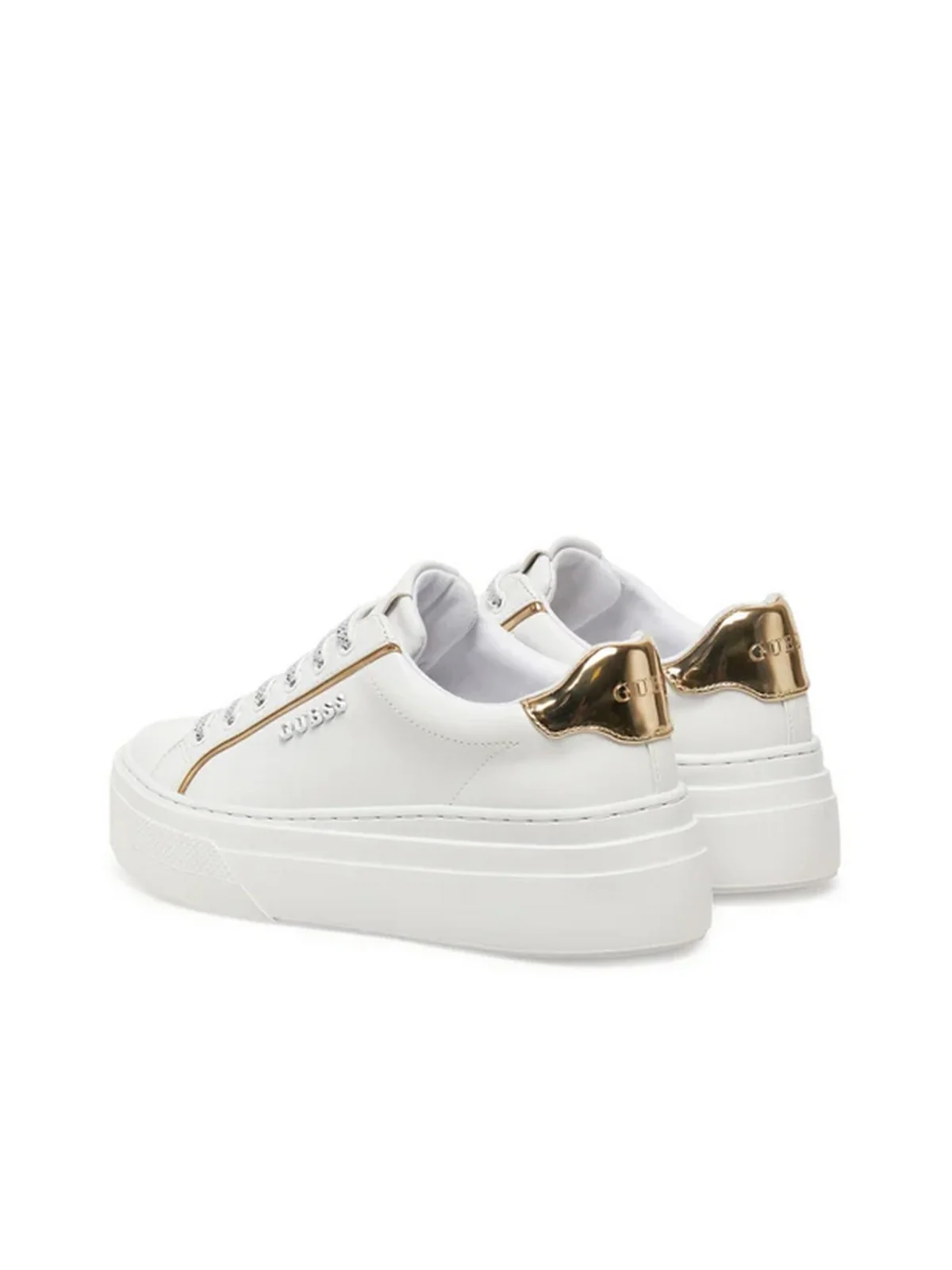 GUESS Sneaker Donna AMERIA FLJMRI ELE12 WHPLA WHITE/PLATINO - Image 2